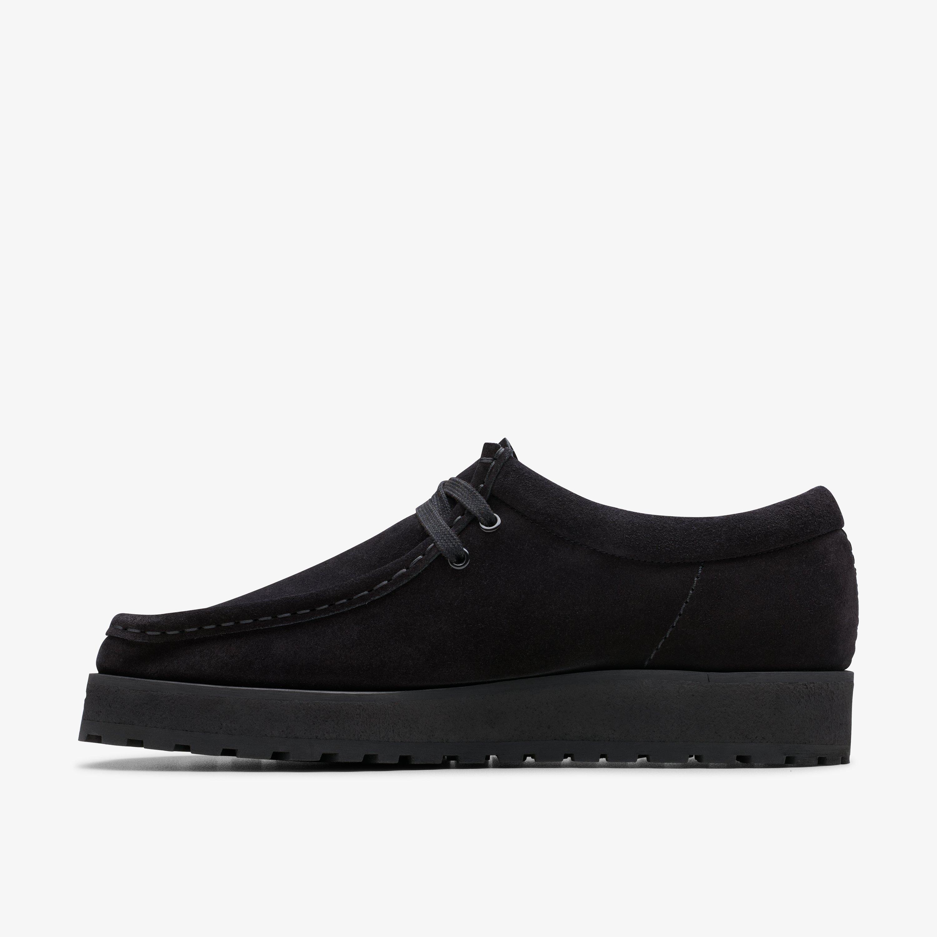Walla Scout Lo Black Suede Wallabee, view 2 of 6