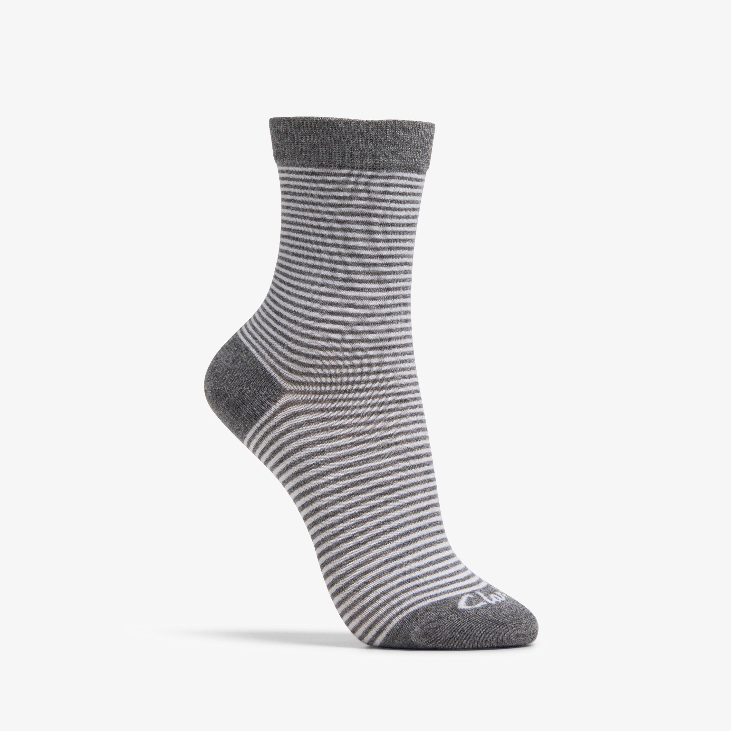 Womens Stripe Crew Heather Socks | Clarks US