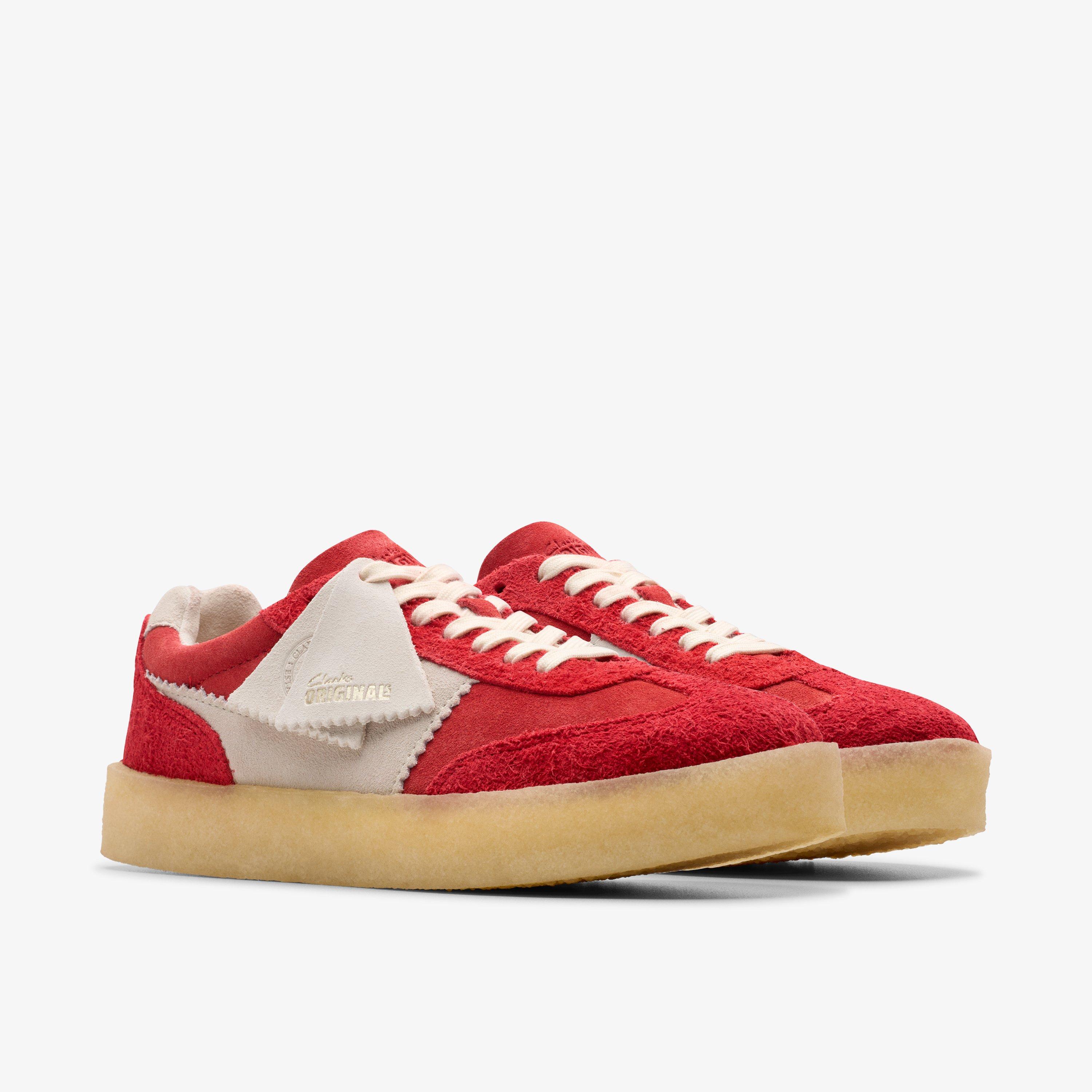 Womens Tor 80 Red Combination Sneaker | Clarks