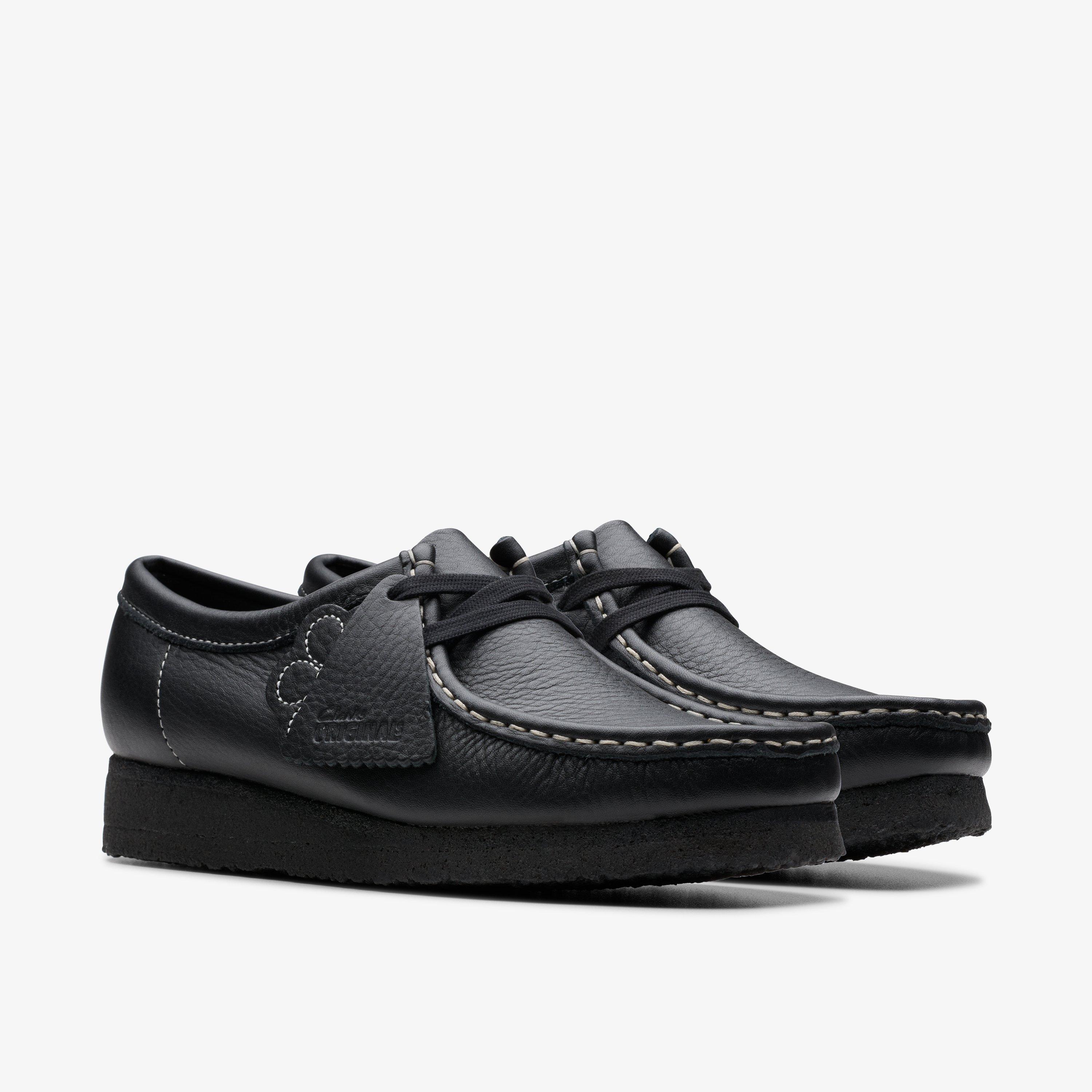 Women's Wallabee™ Black Tumbled Leather Shoes| Clarks Women's Wallabee™ Black Tumbled Leather Shoes| Clarks