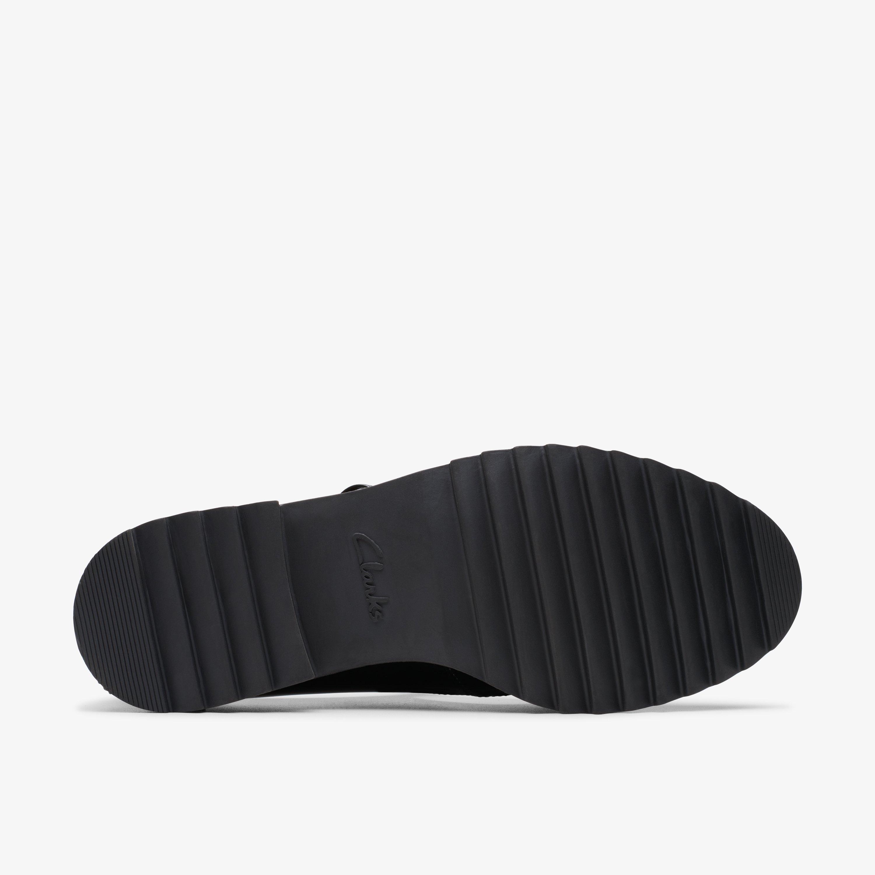 Clarks Caroline Bay – Scarpa Donna In Pelle Nera, Plantare Confortevole, Suola Antiscivolo, Tacco 36.5 EU
