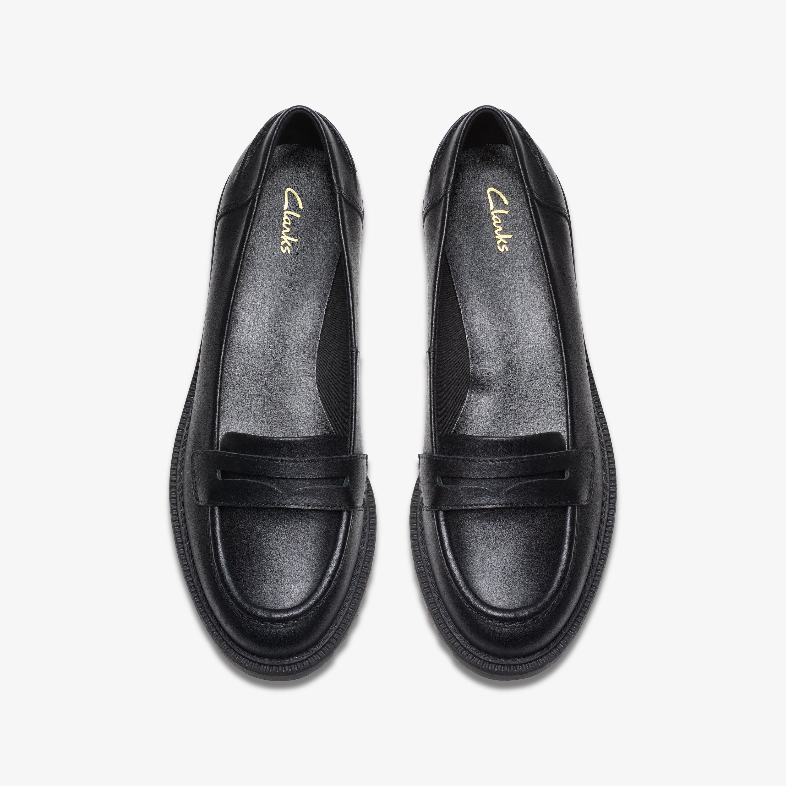 Mocassins Clarks En Cuir Suédé Noir Pour Femme - Taille 11 US - État Occasion Propre
