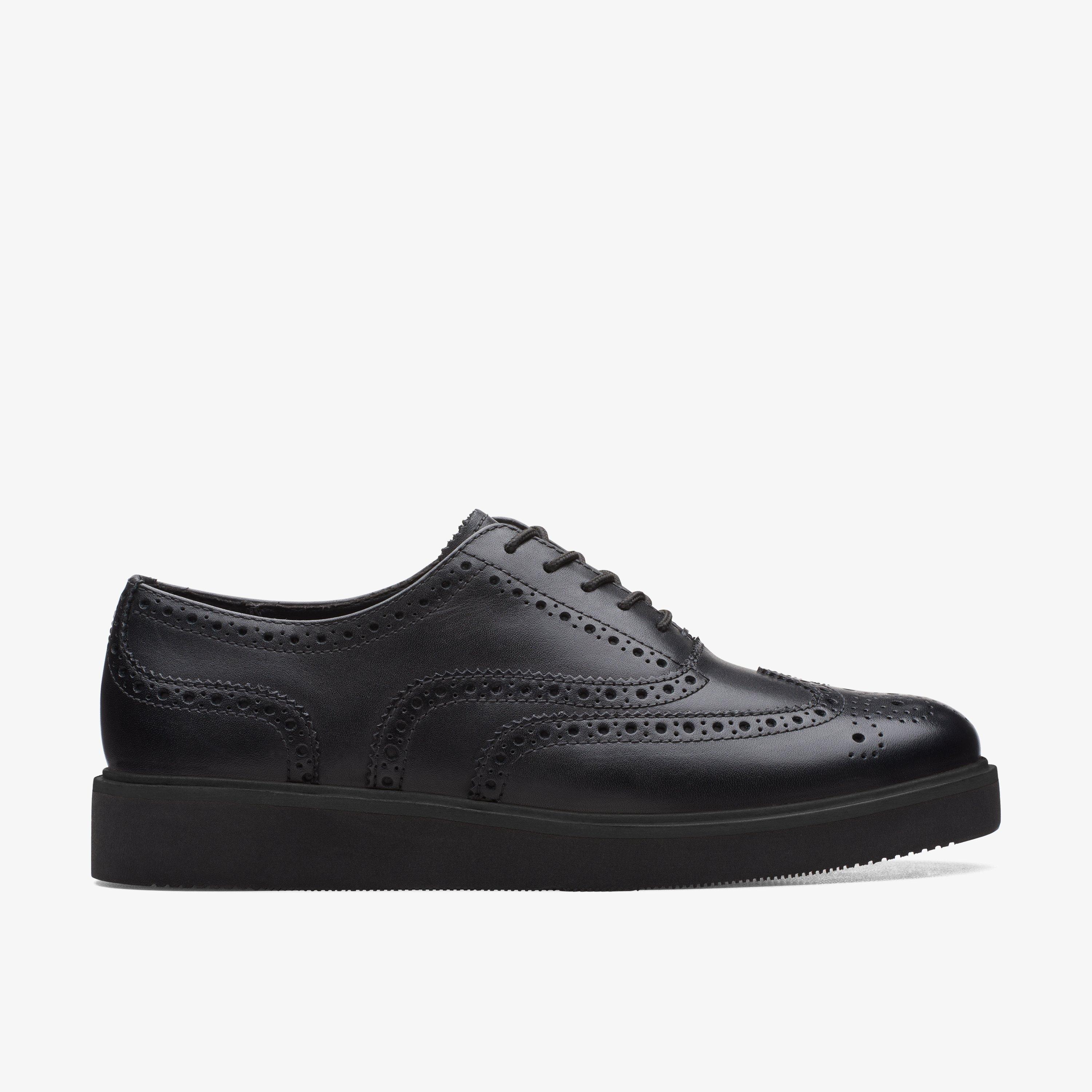 Clarks black brogues best sale