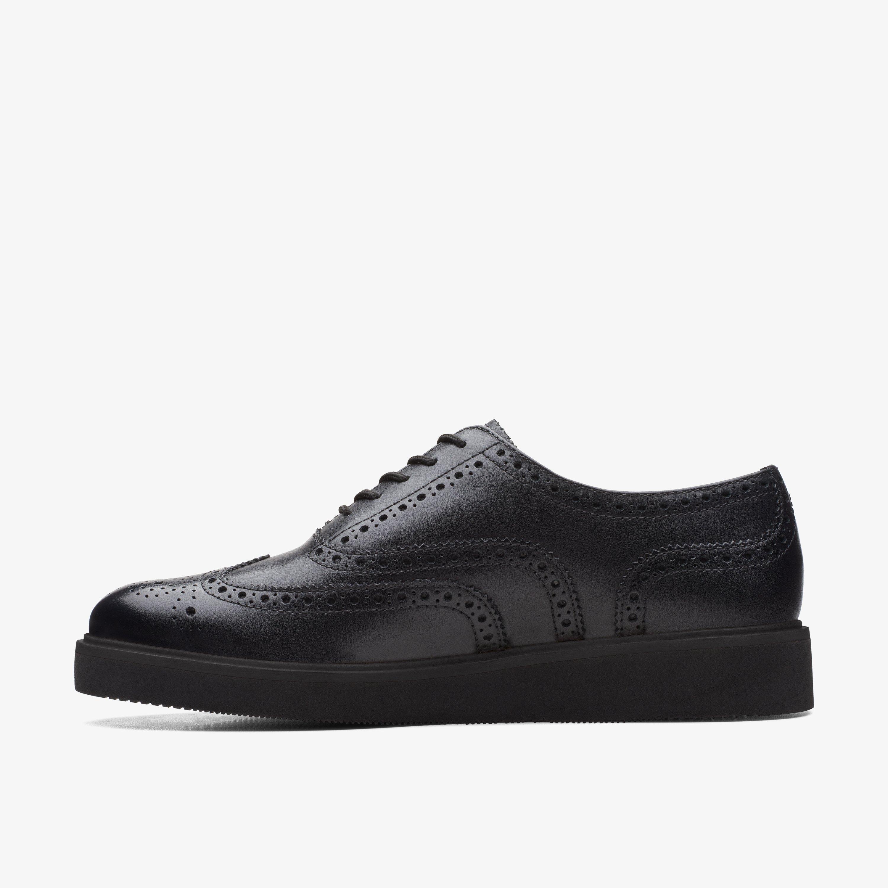 Glickly Brogue 2 Black Leather Brogues Lace Up, view 2 of 6