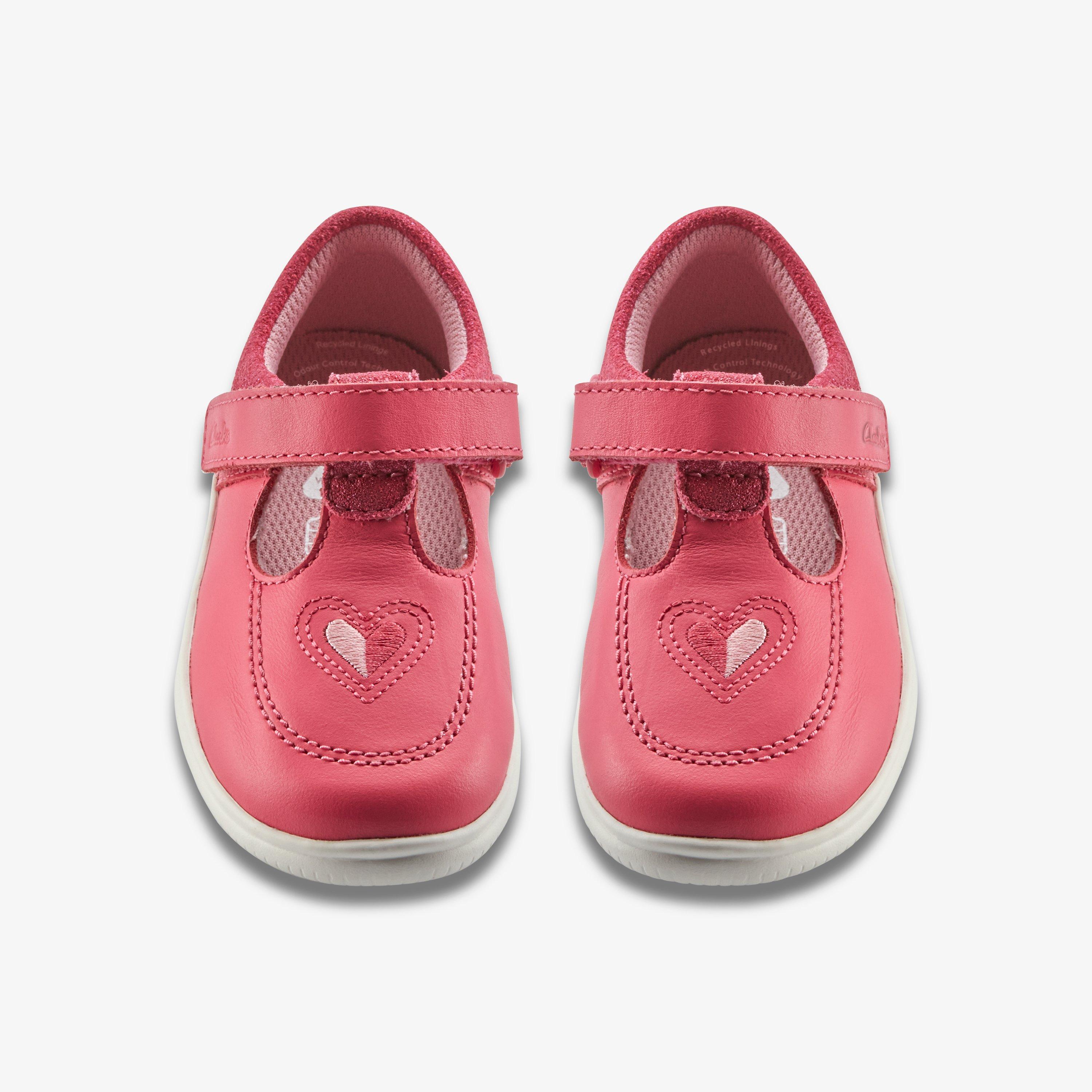 Crest Wish Toddler Bright Pink Leather T Bar Shoes, view 6 of 6