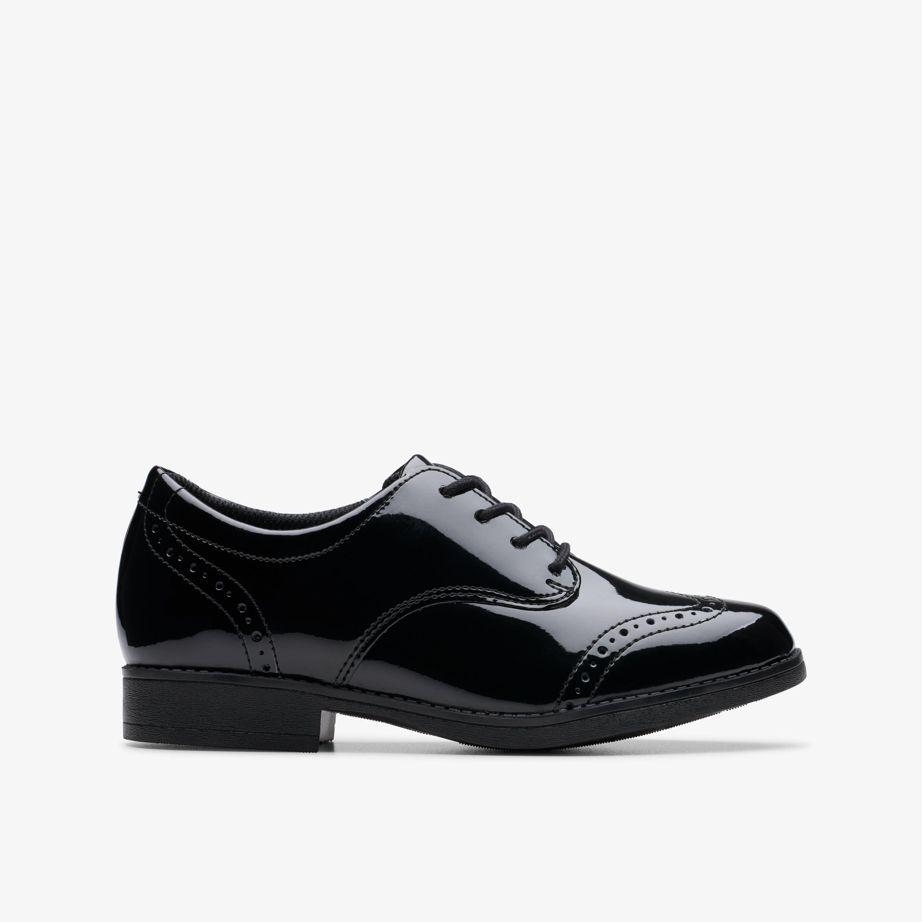 Sami Walk Kid Black Patent Brogues School Shoes, view 1 of 6