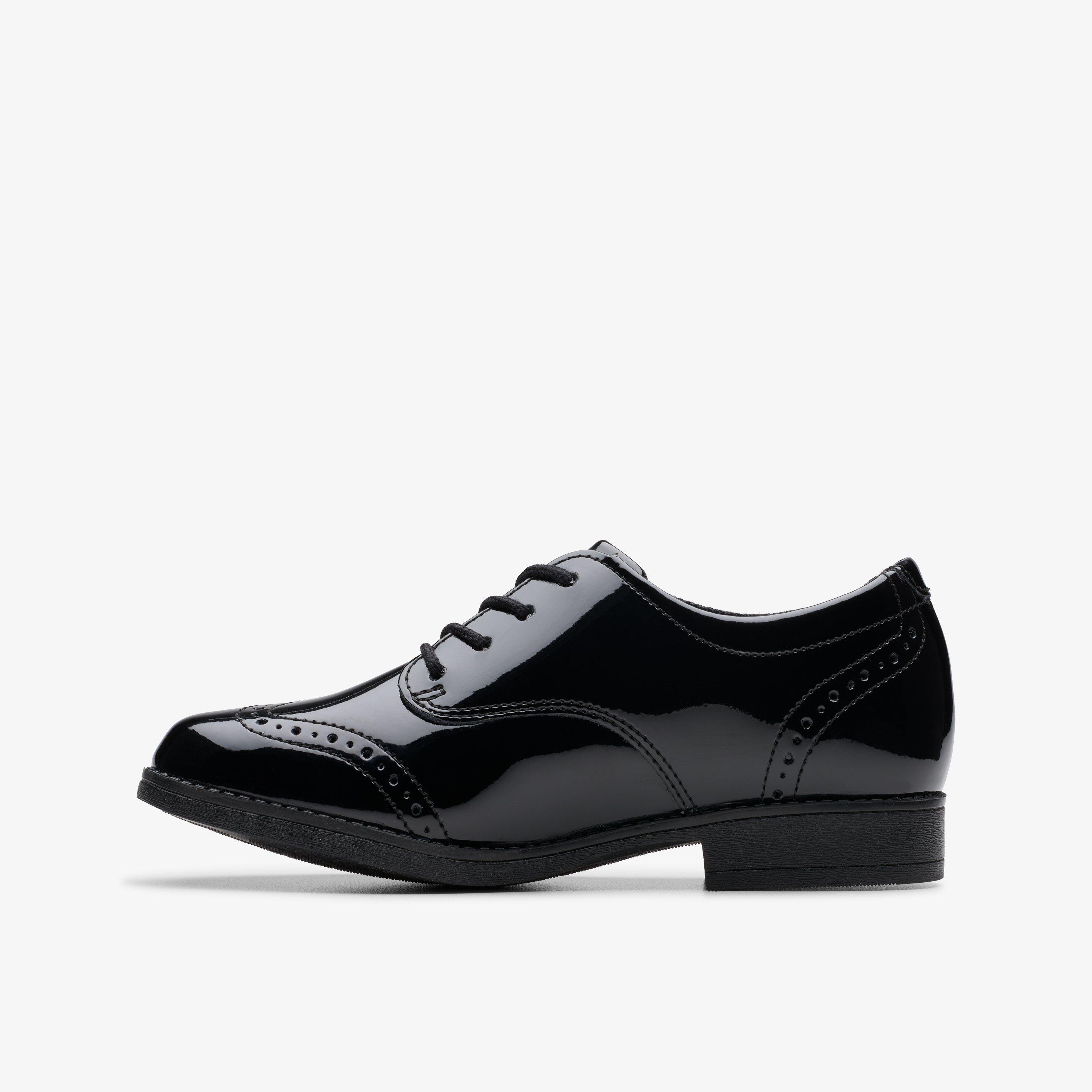 Sami Walk Kid Black Patent Brogues School Shoes, view 2 of 6