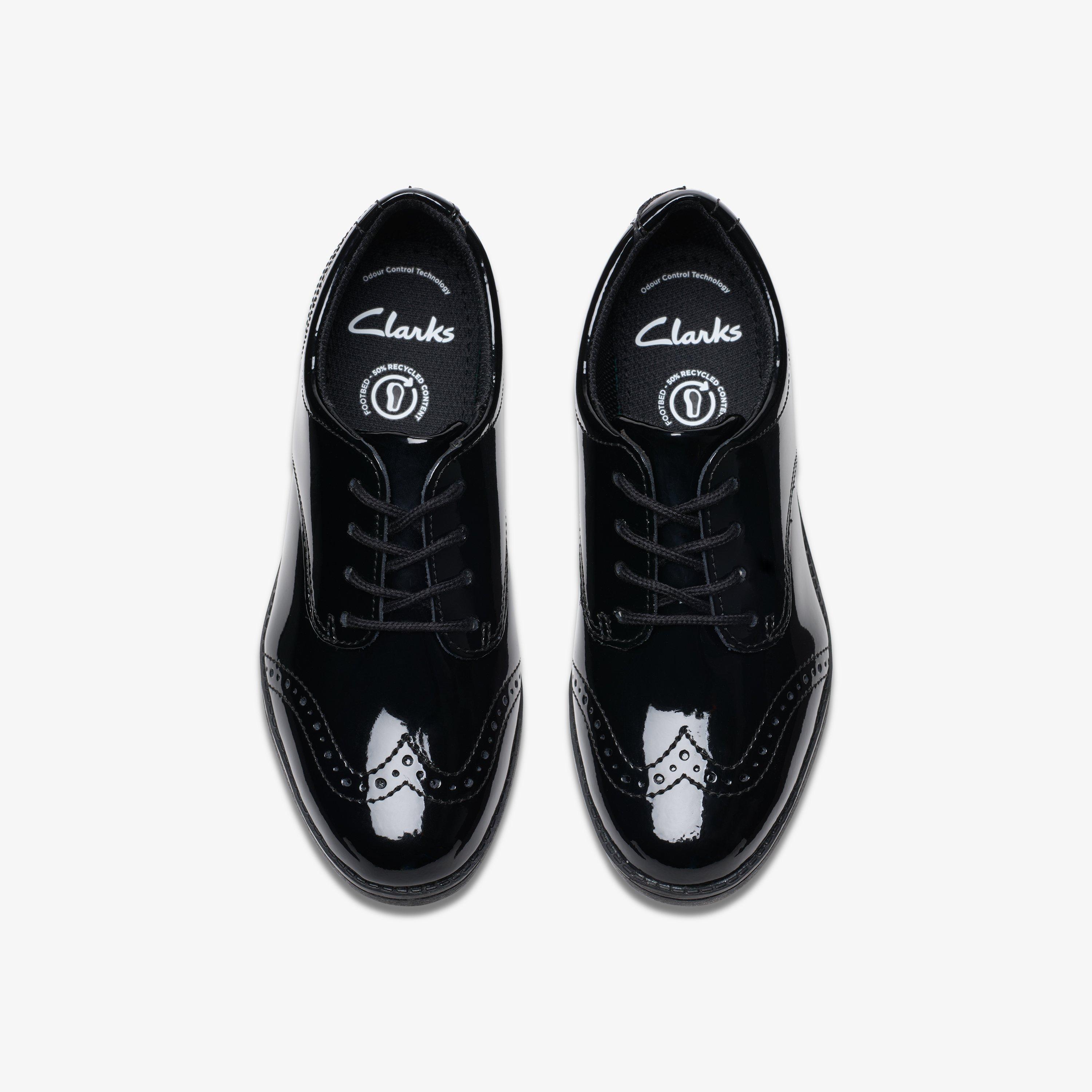 Sami Walk Kid Black Patent Brogues School Shoes, view 6 of 6