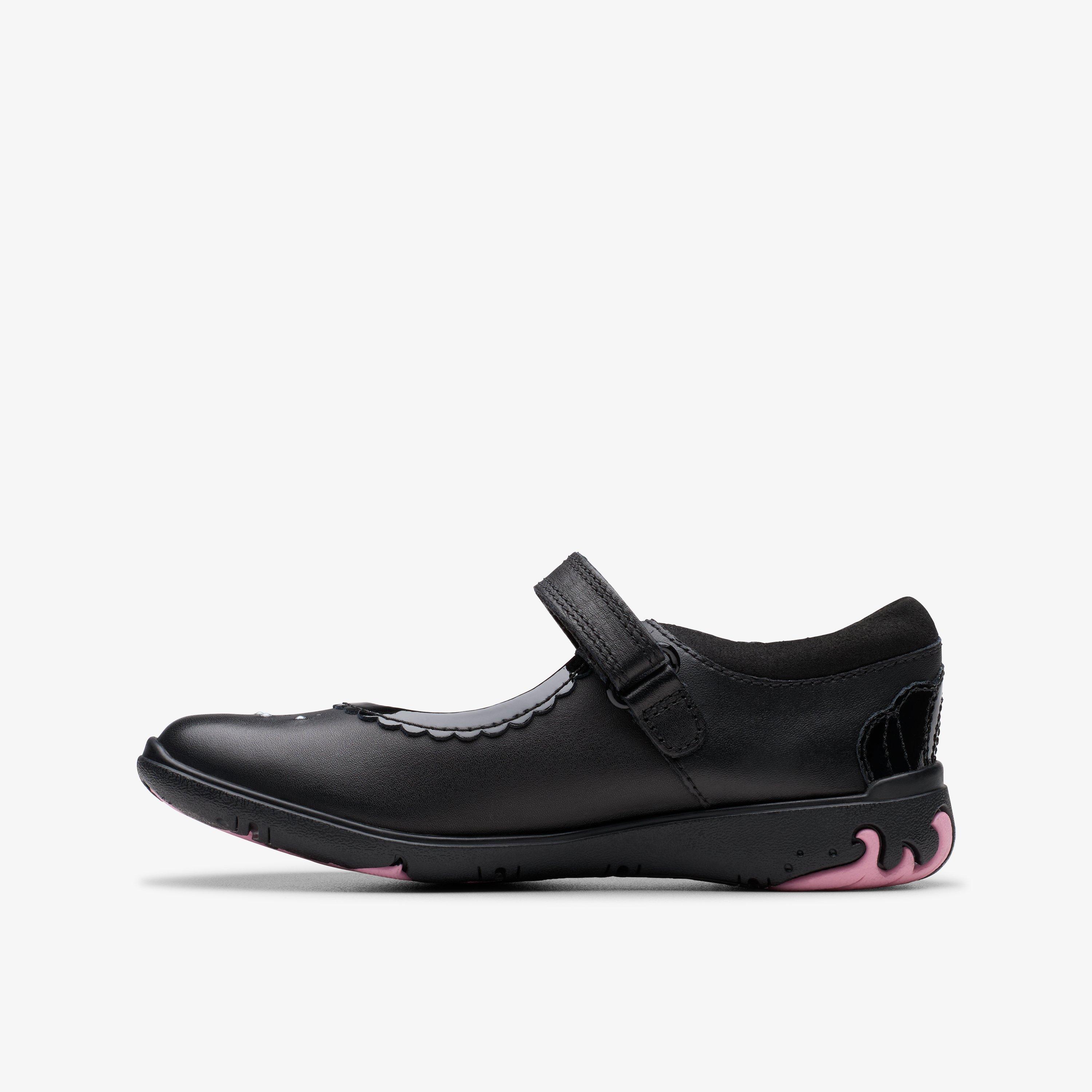 Sea Jewel Kid Black Leather Mary Jane School Shoes, view 2 of 7