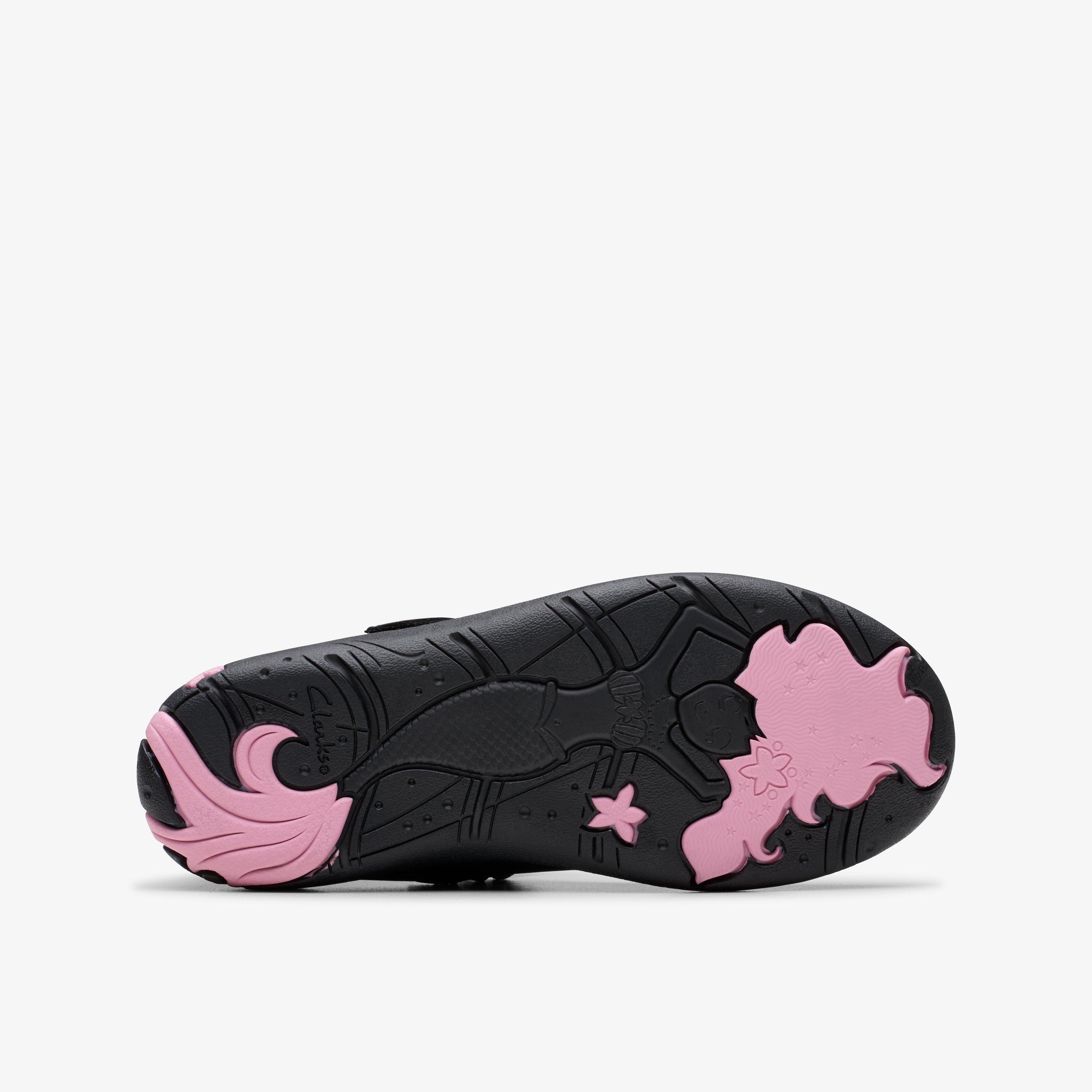 Sea Jewel Kid Black Leather Mary Jane School Shoes, view 3 of 7