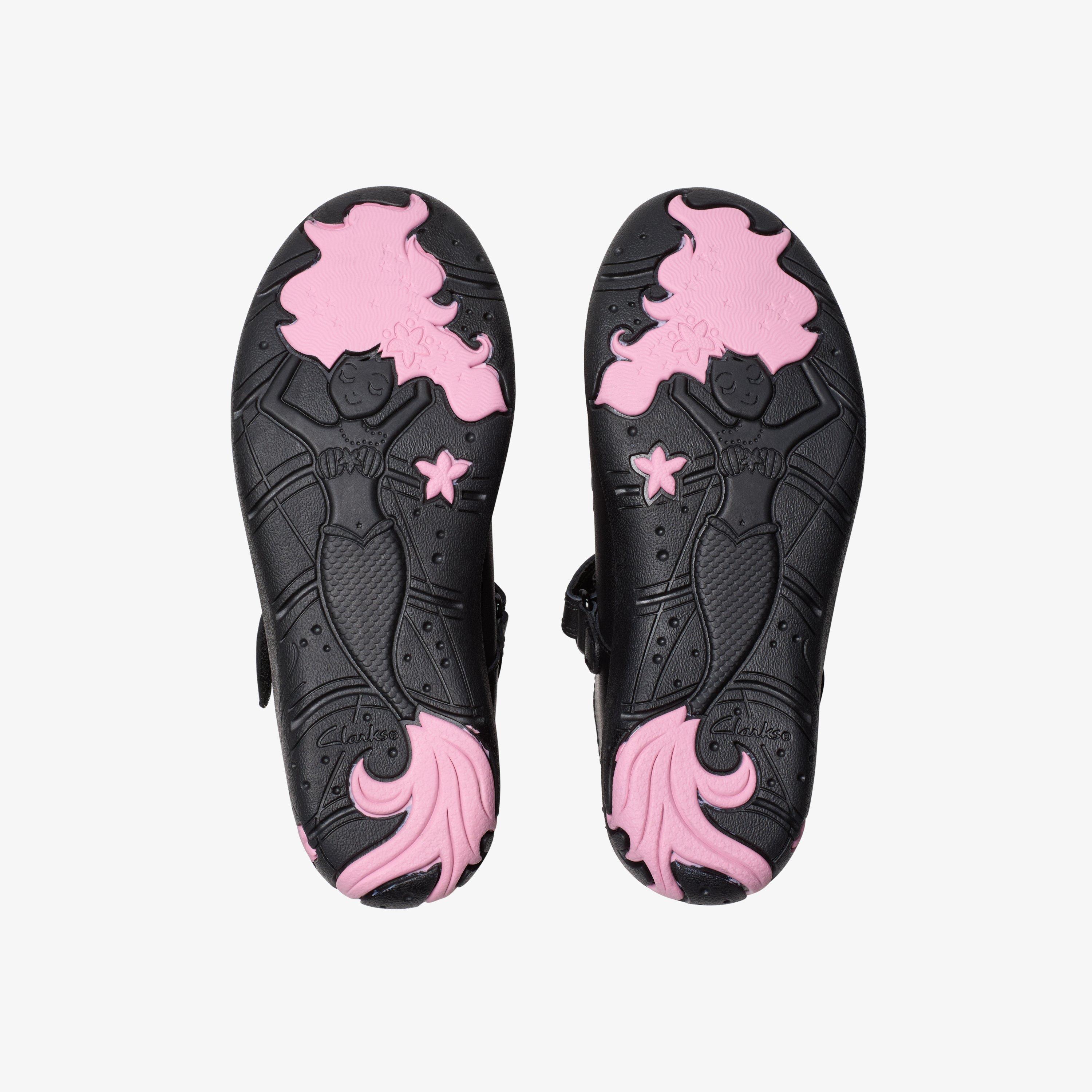 Sea Jewel Kid Black Leather Mary Jane School Shoes, view 7 of 7