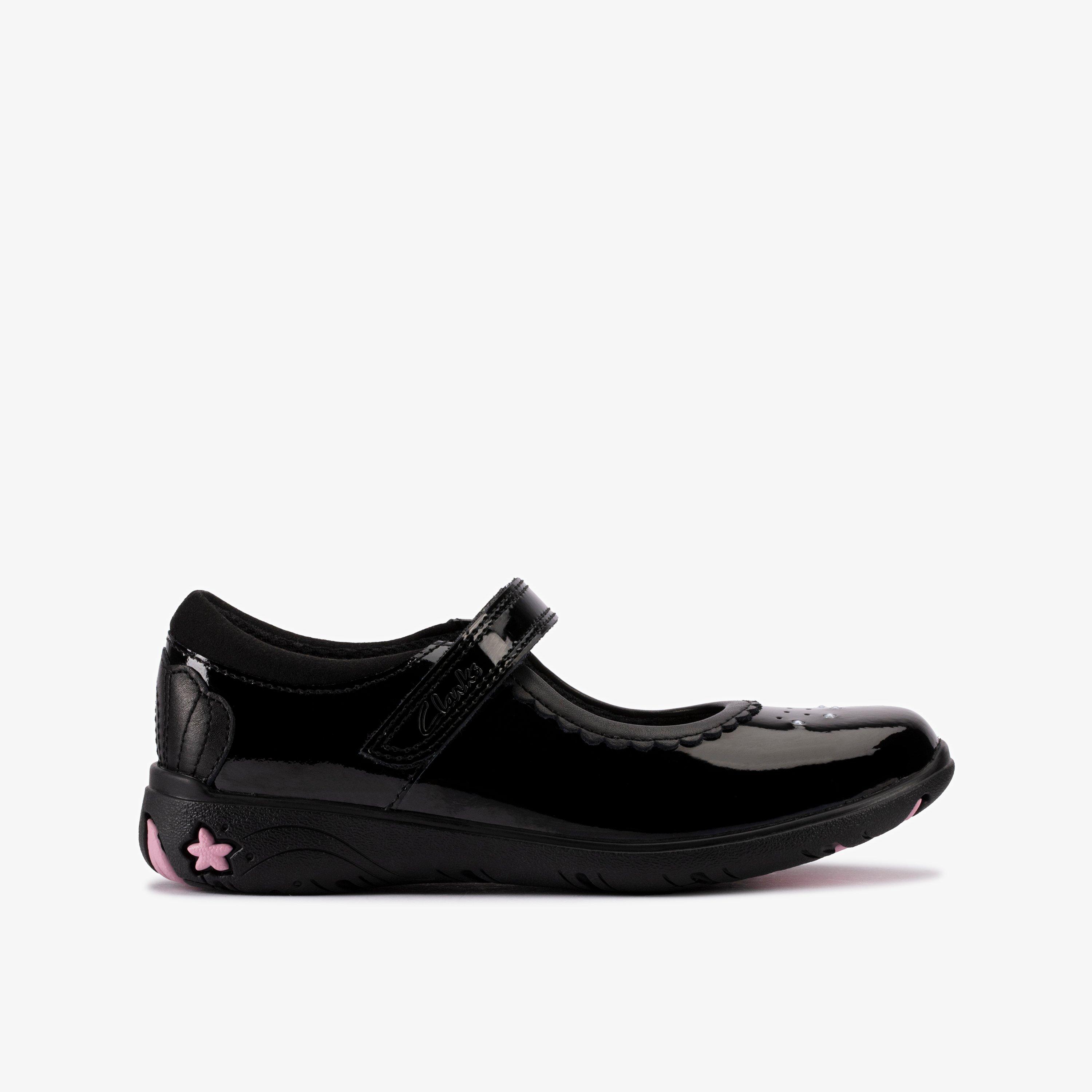 Girls Sea Jewel Kid Black Patent Sandals  Clarks