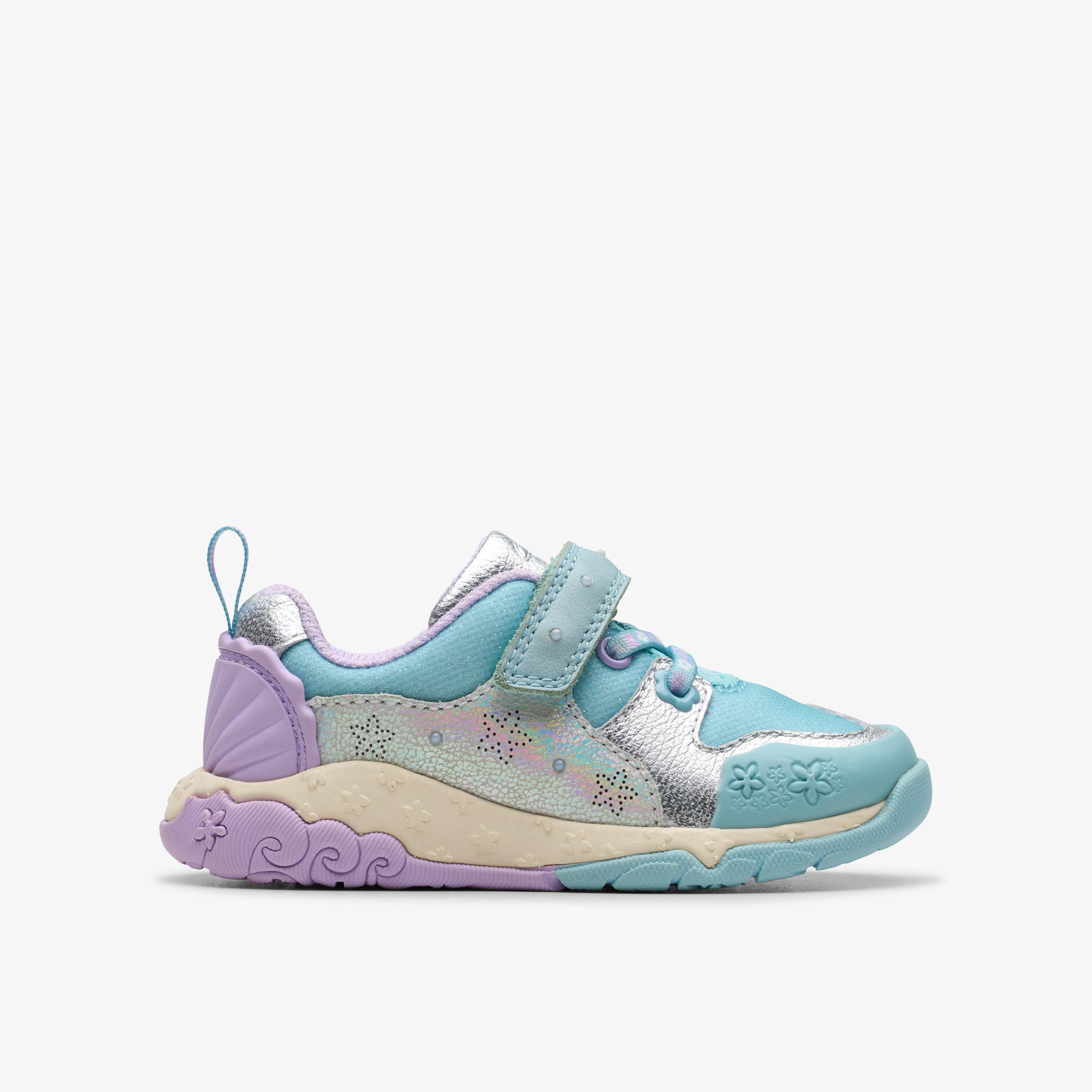 Tidal Shell Toddler Hellblaue Kombination Sneakers Klettverschluss, view 1 of 12