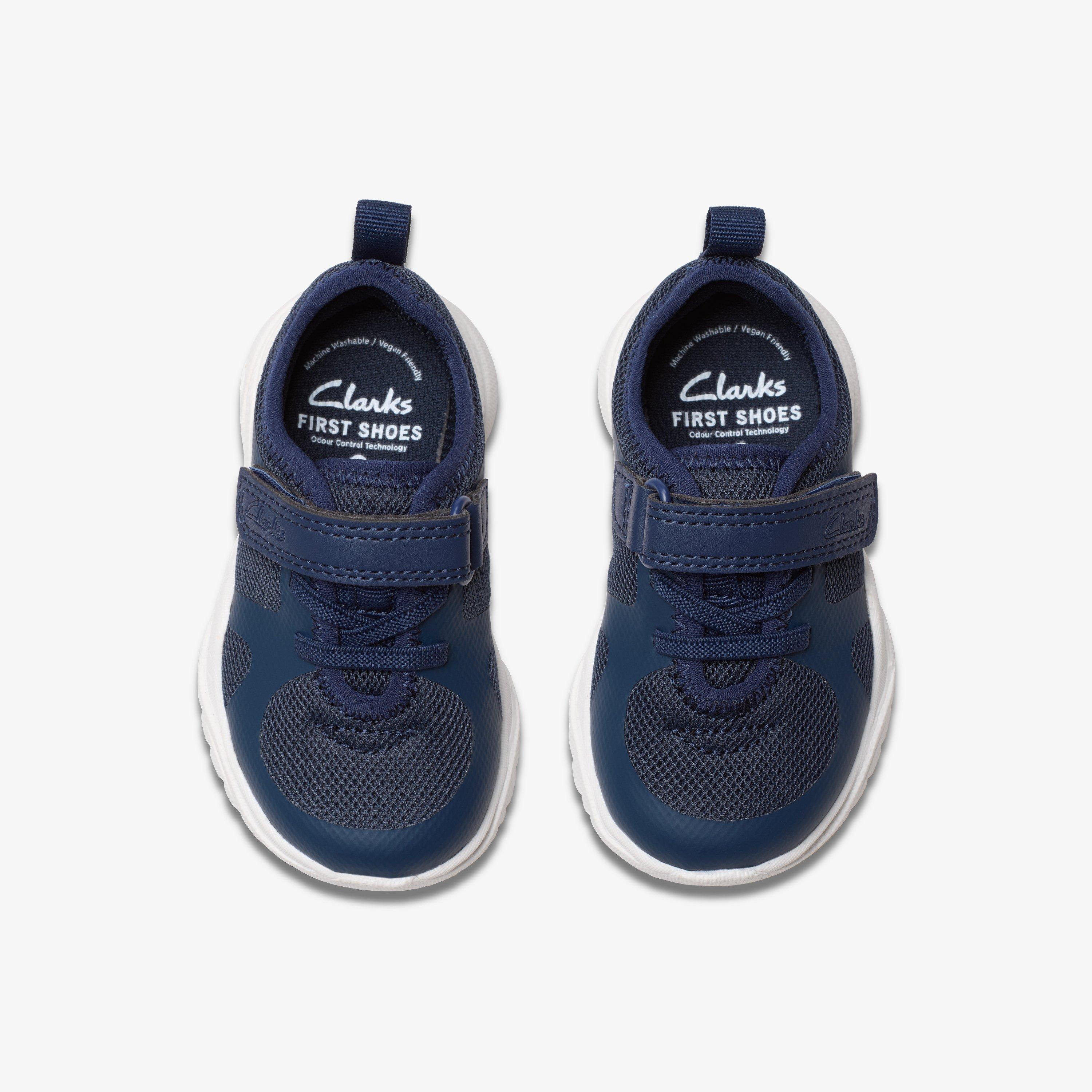 Clarks Ath Flux T Navy Textile Shoes