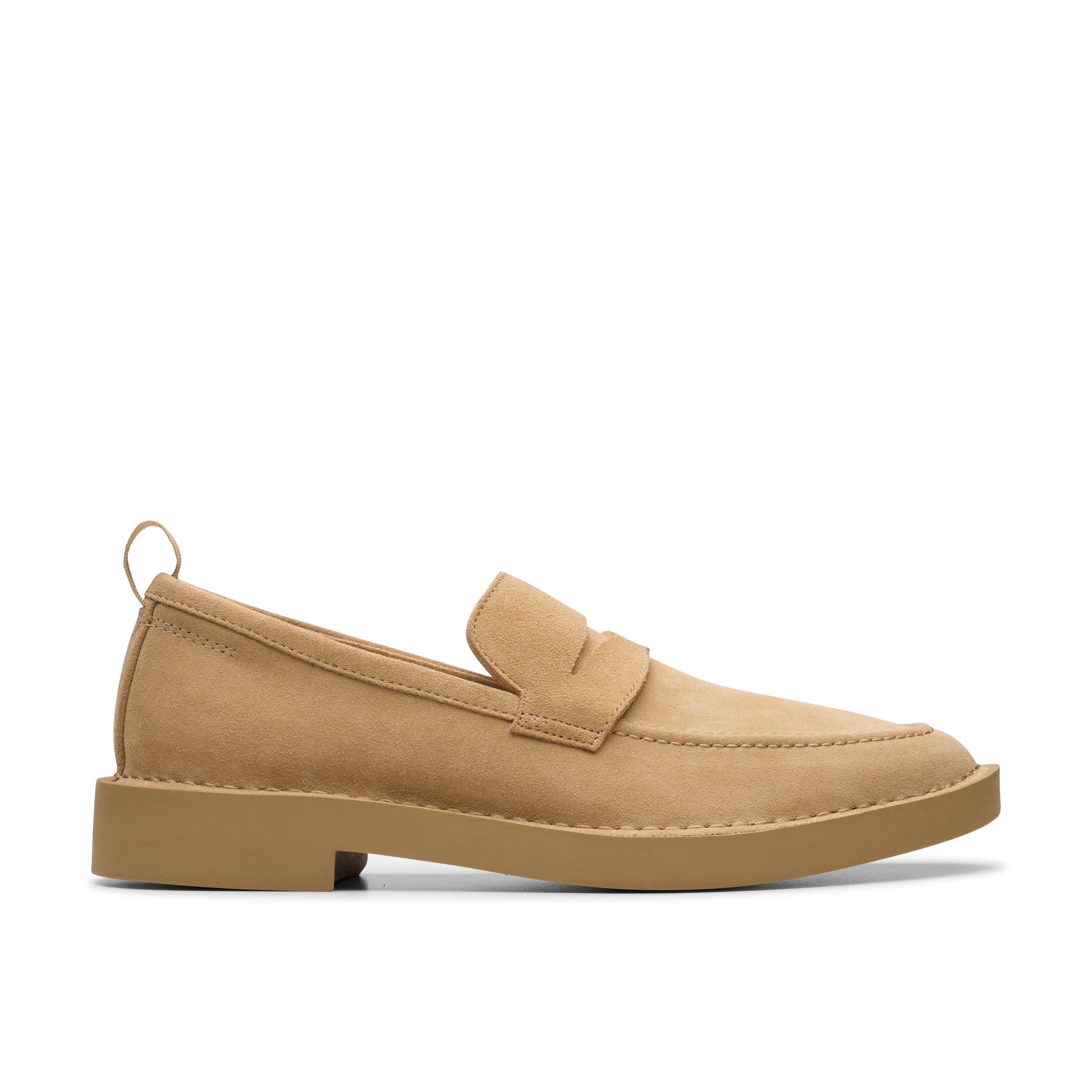 Clarks Mens Martock Lo Beige Suede Casual Shoes | eBay