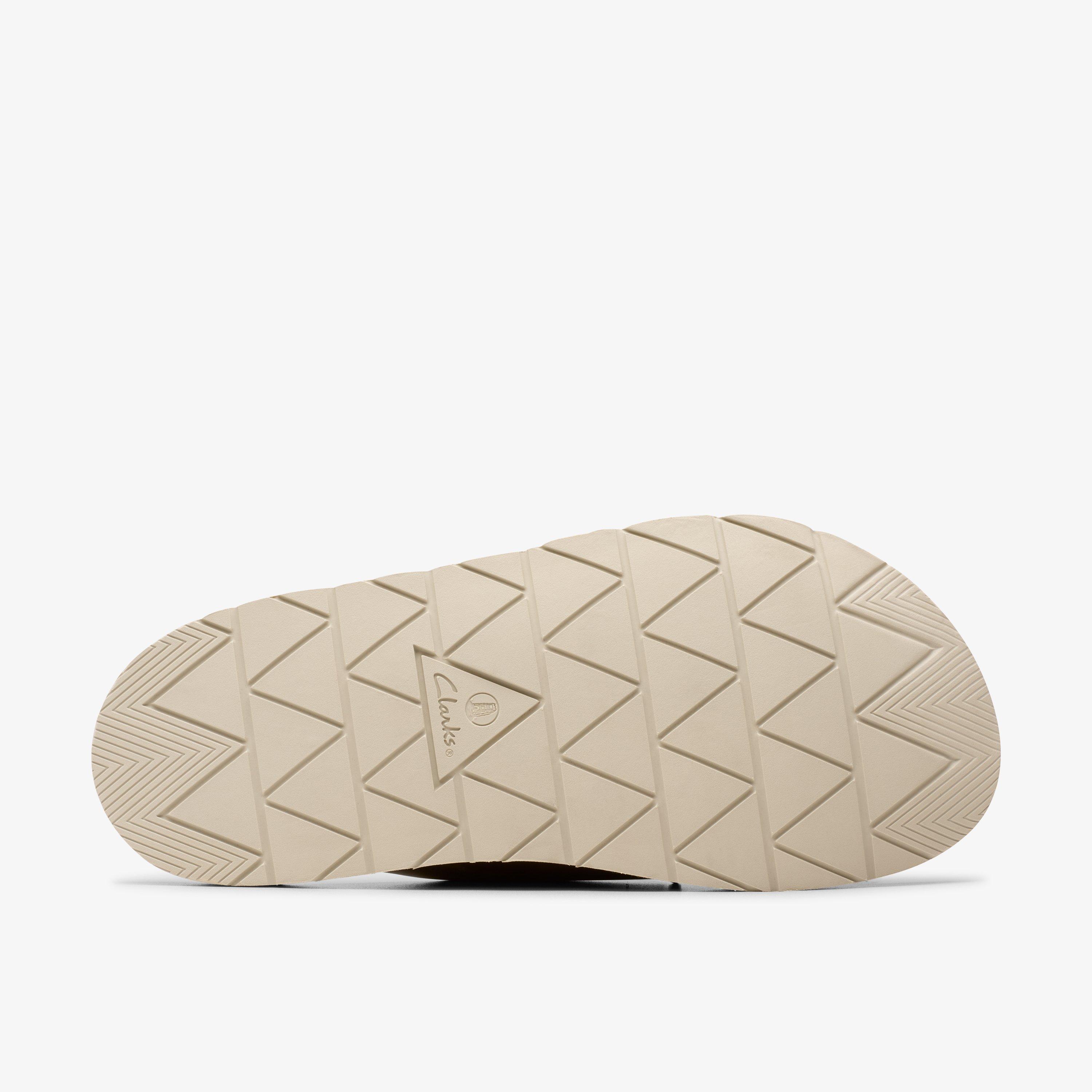 Mens Solsbury Strap Dark Sand Leather Flat Sandals | Clarks