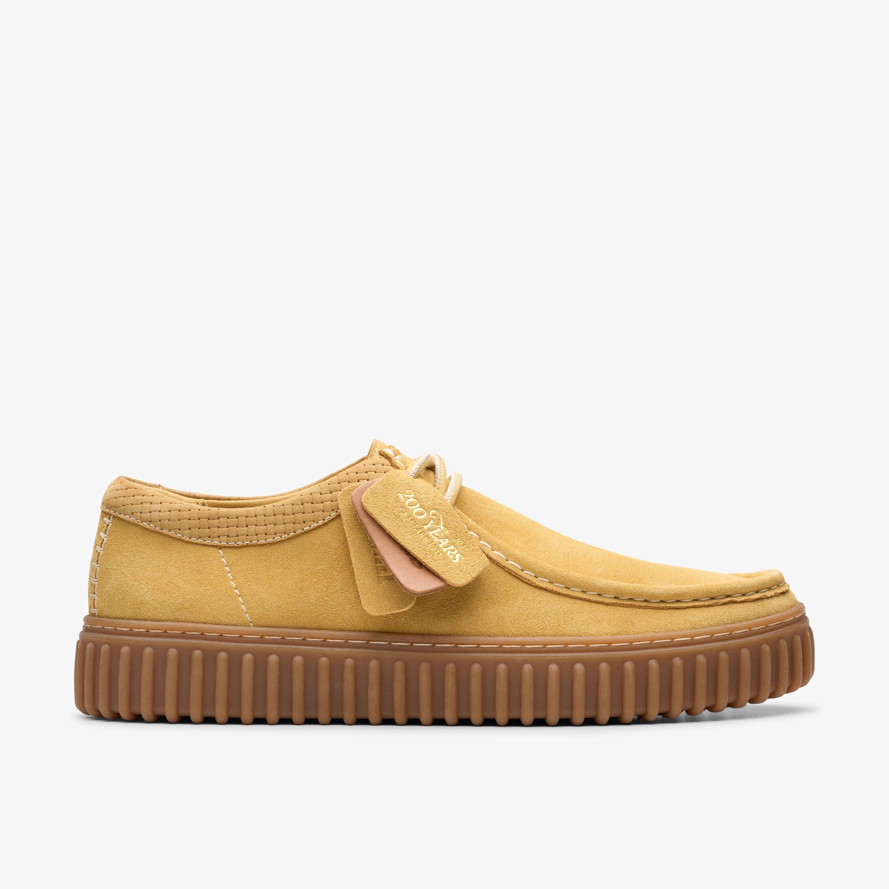 Size 12 Clarks Torhill Lo Golden Tan Suede shoes