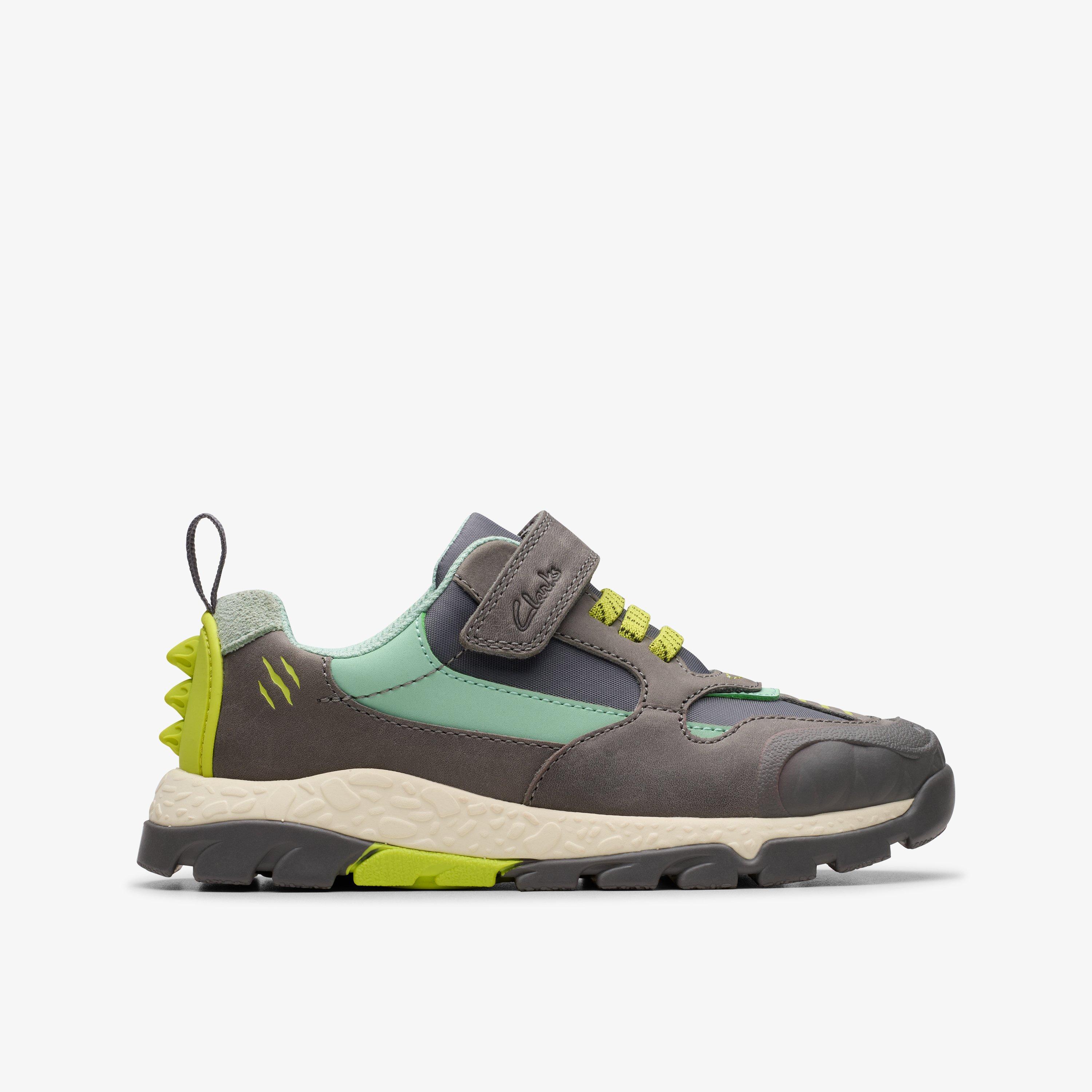 Clarks Steggy Tail K - Scarpe Con Lacci In Pelle Per Bambini E Ragazzi - Fodera Antibatterica