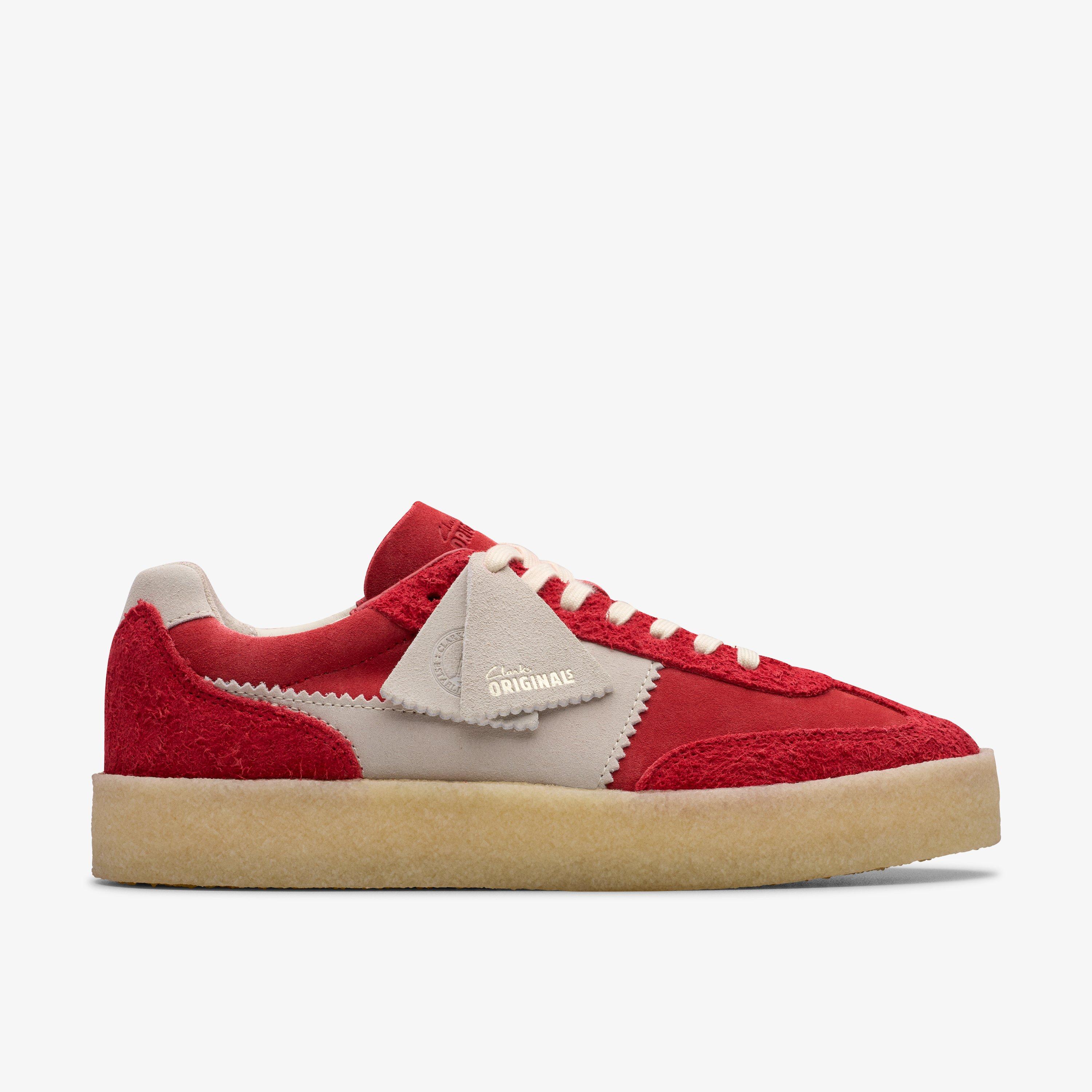 【関税込み】Clarks Originals レッド Tor 80 スニーカー Mens Tor 80 Red Combination Sneakers | Clarks