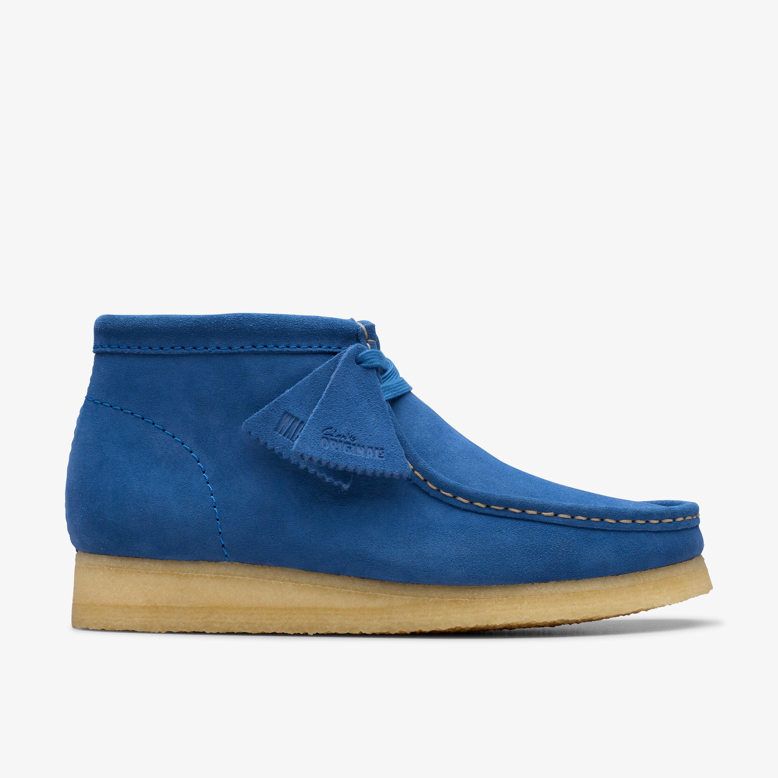 Clarks Wallabee Stivali Bassi Uomo In Camoscio Blu, 41.5 EU