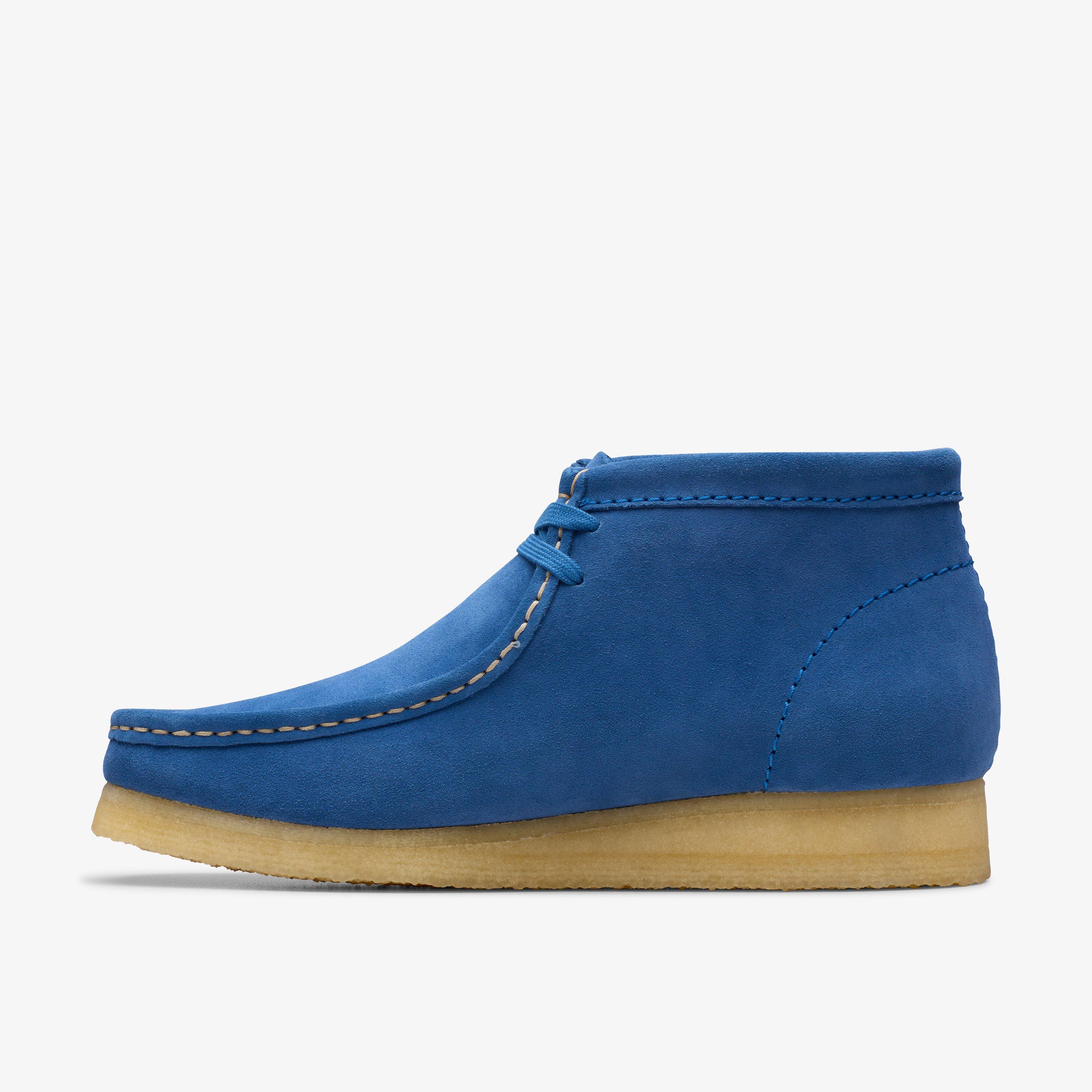 Clarks Wallabee Stivali Bassi Uomo In Camoscio Blu, 41.5 EU