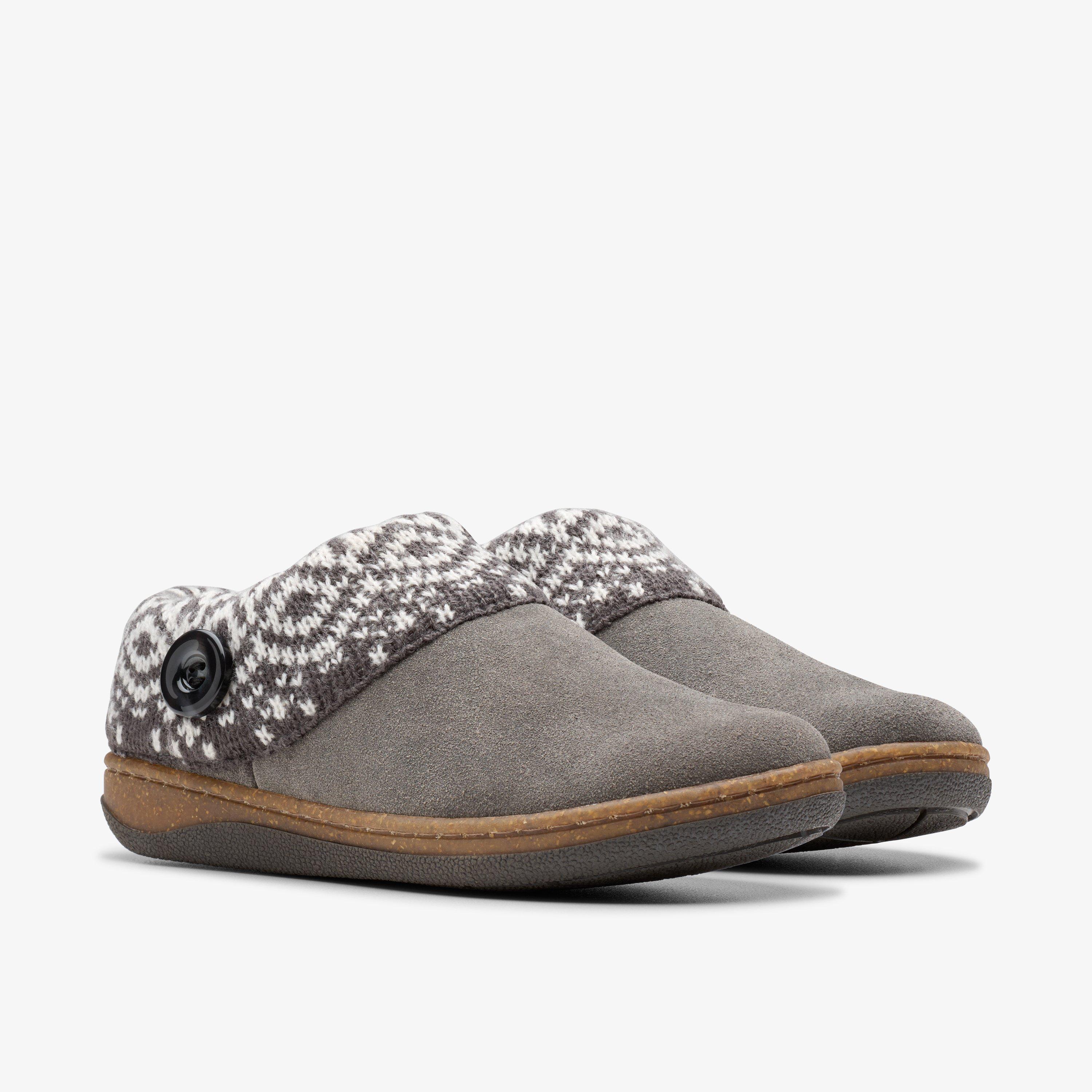 Willowdean Sweater Slippers — Grey