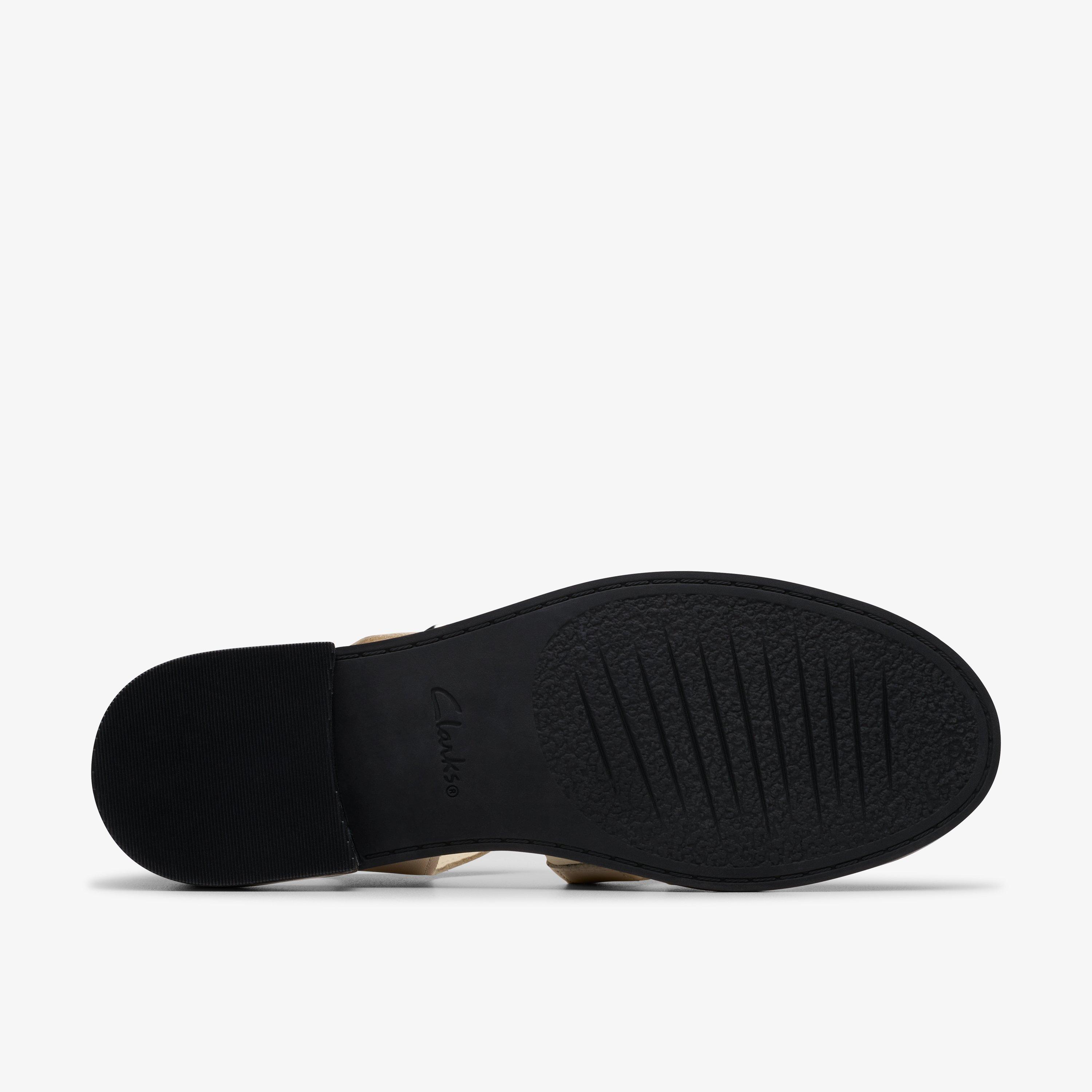 Hana Sun Off White Leather Flat Sandals Fisherman Sandals, view 3 of 6