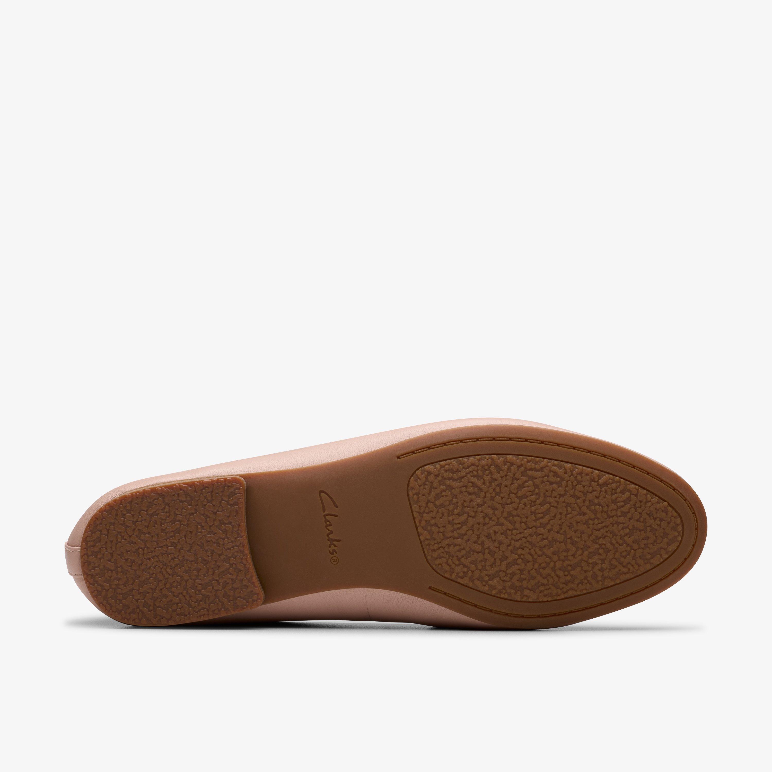 Fawna Soft Light Pink Leather Ballet Pumps Slip Ons, view 3 of 6