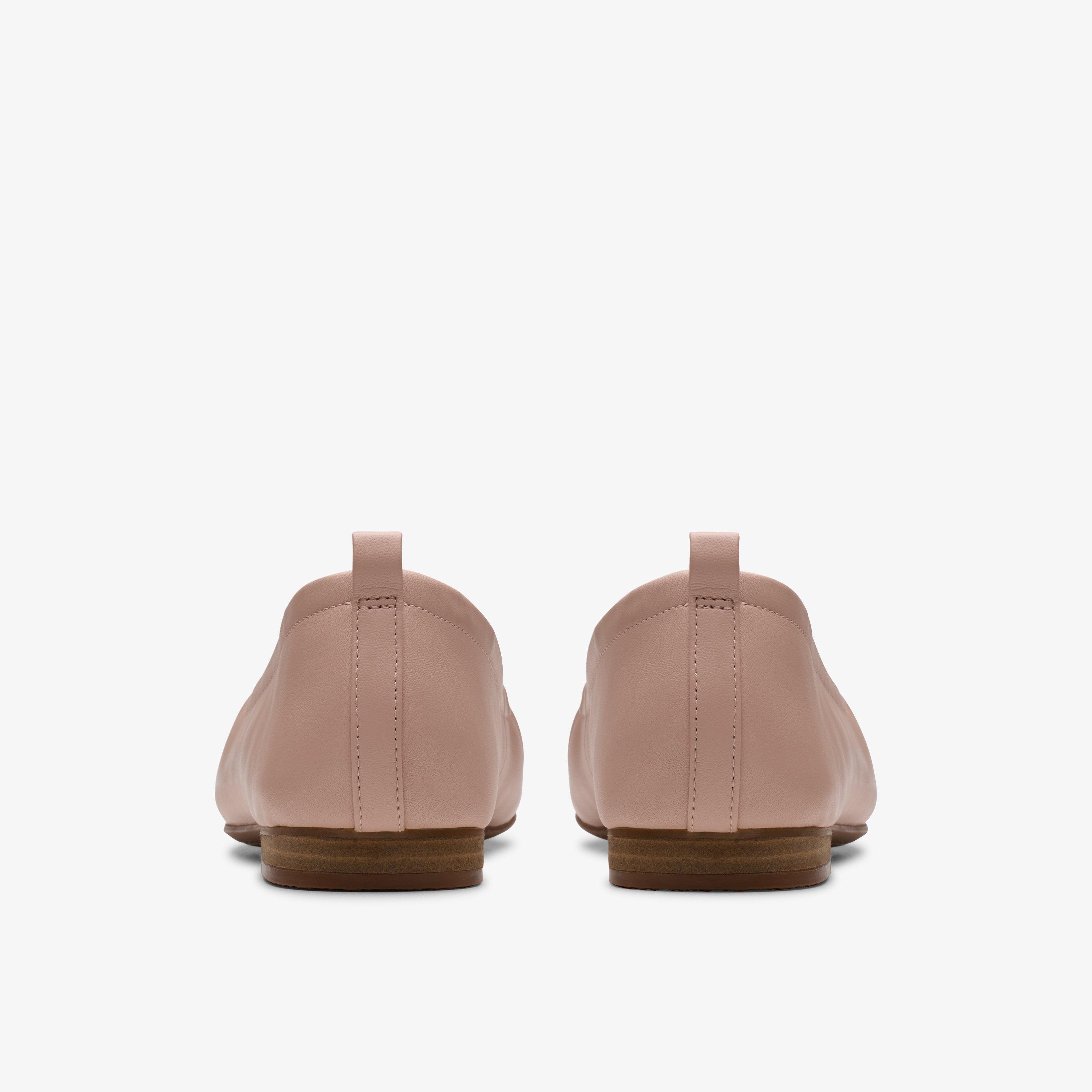 Fawna Soft Light Pink Leather Ballet Pumps Slip Ons, view 5 of 6