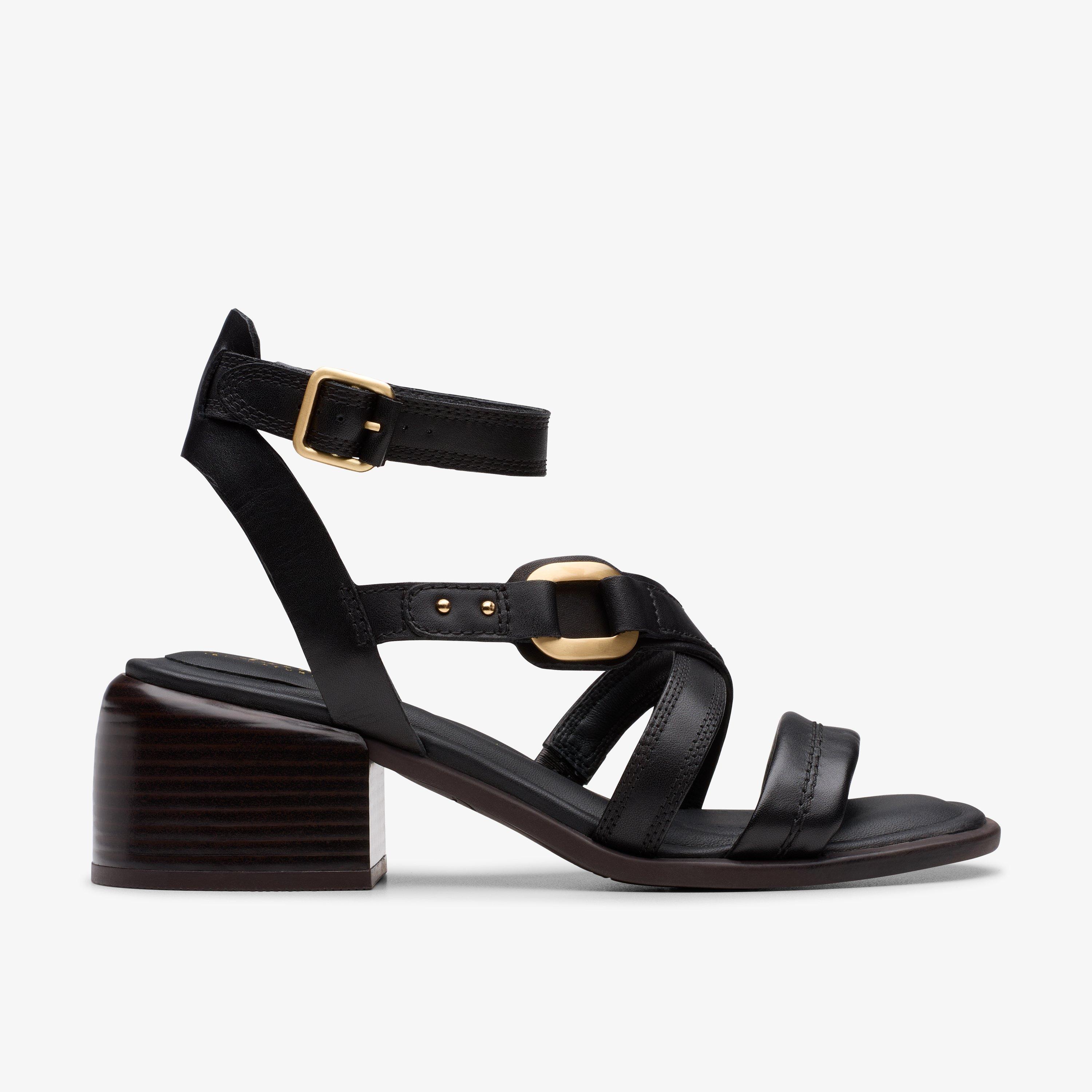 Womens Morwyn Strap Black Leather Strappy Sandals | Clarks Womens Morwyn Strap Black Leather Strappy Sandals | Clarks