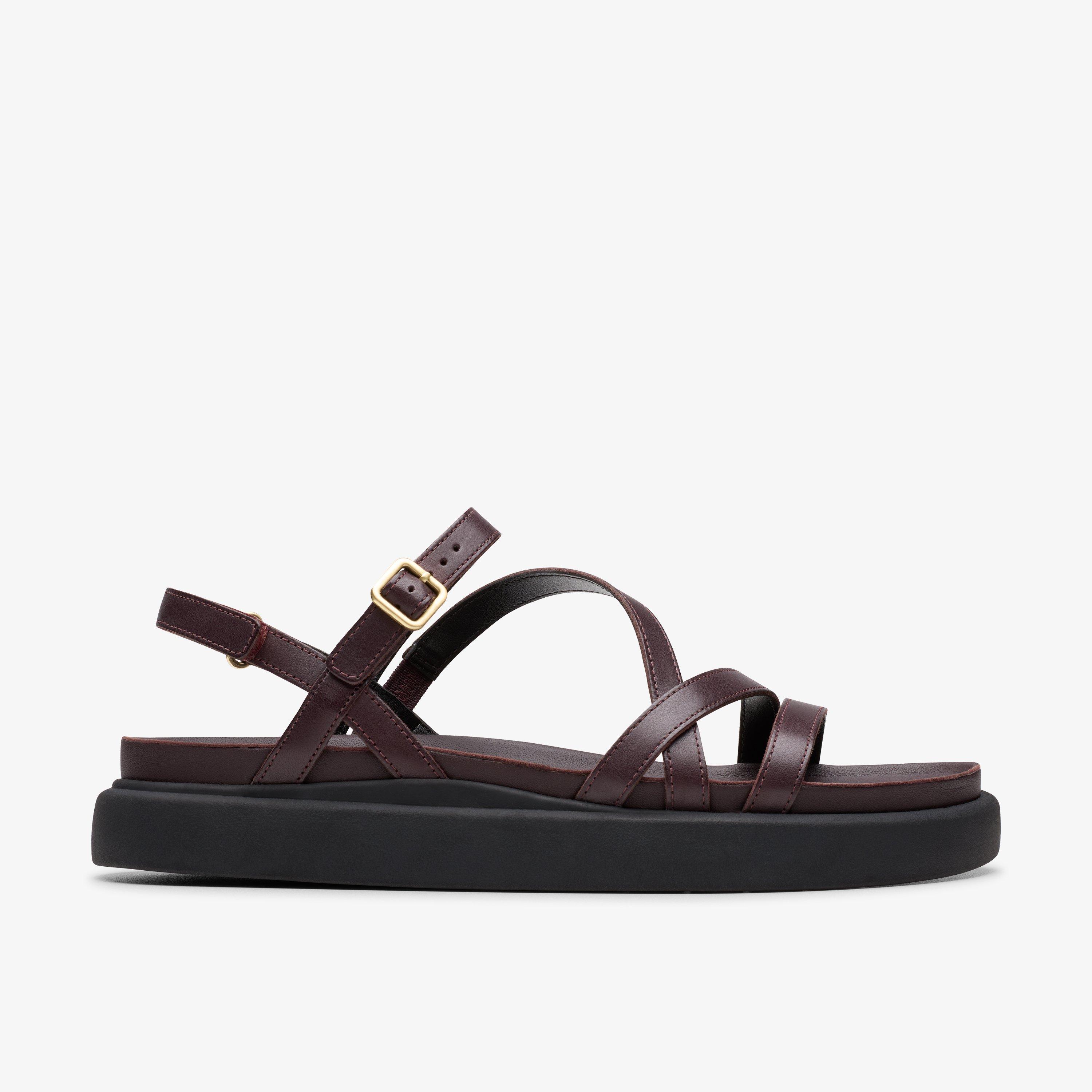 Aristella Rose Pelle di vino Sandali Bassi, view 1 of 6