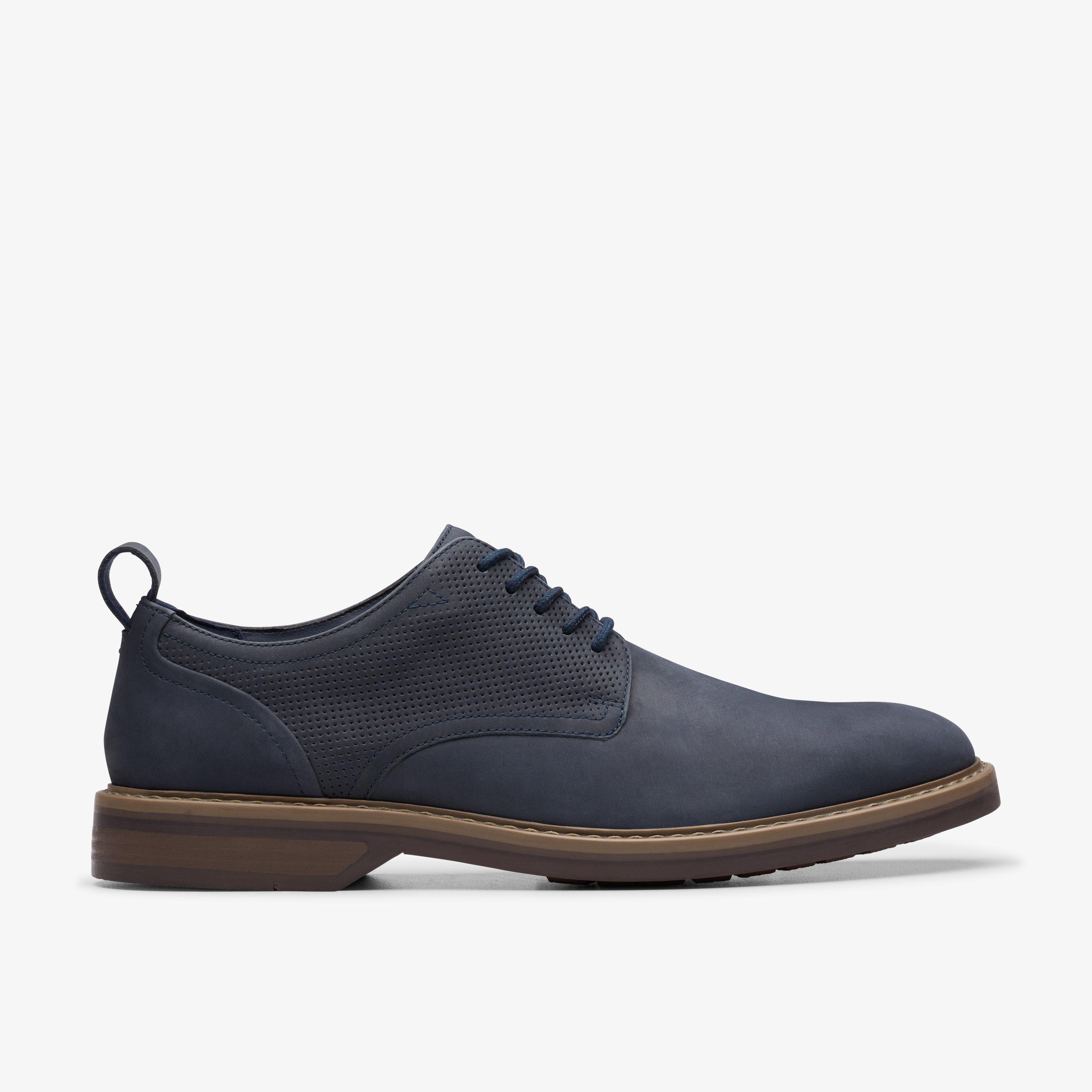 Aldwin Lace Navy Nubuck Derby Shoes Lace Up, view 1 of 6
