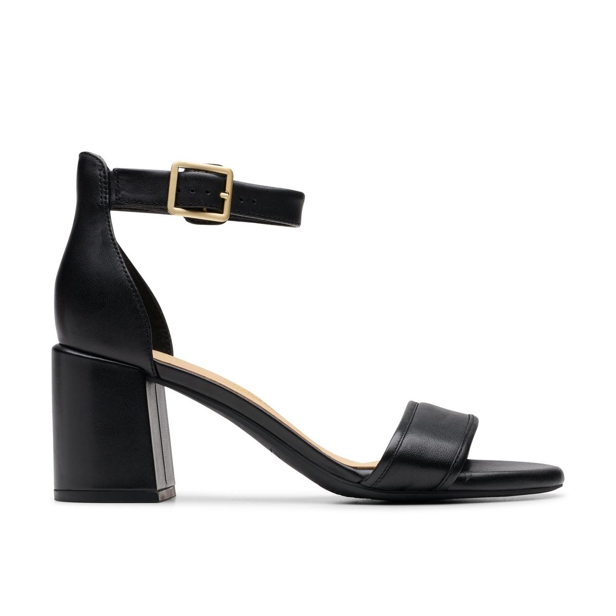 Clarks Womens Ezoria Mae Ankle Strap,Block Heel