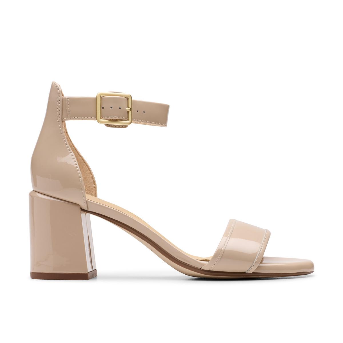 Clarks Womens Ezoria Mae Ankle Strap,Block Heel