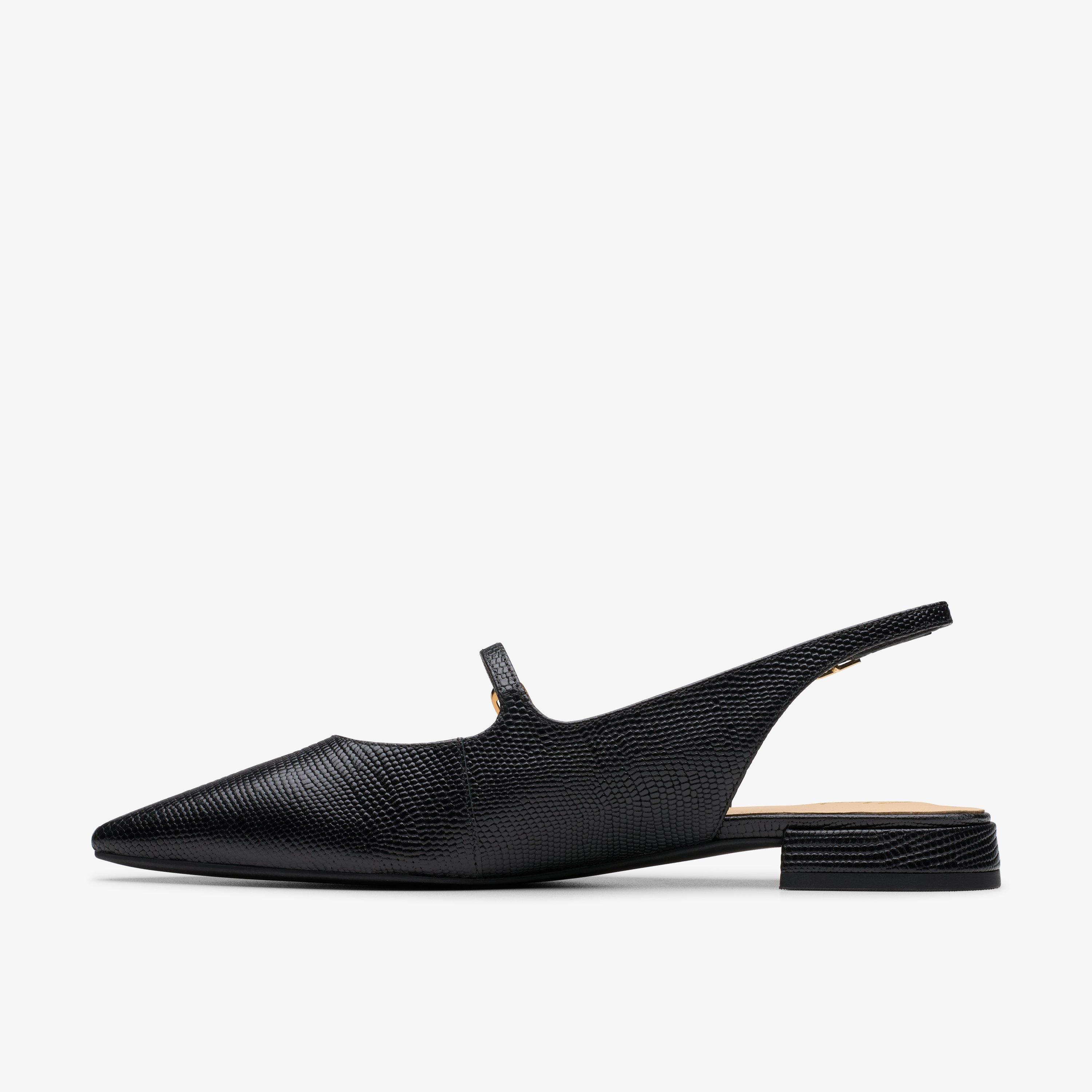 Sensa 15 Shine Black Interest Ballet Pumps Sling Back, view 2 of 6
