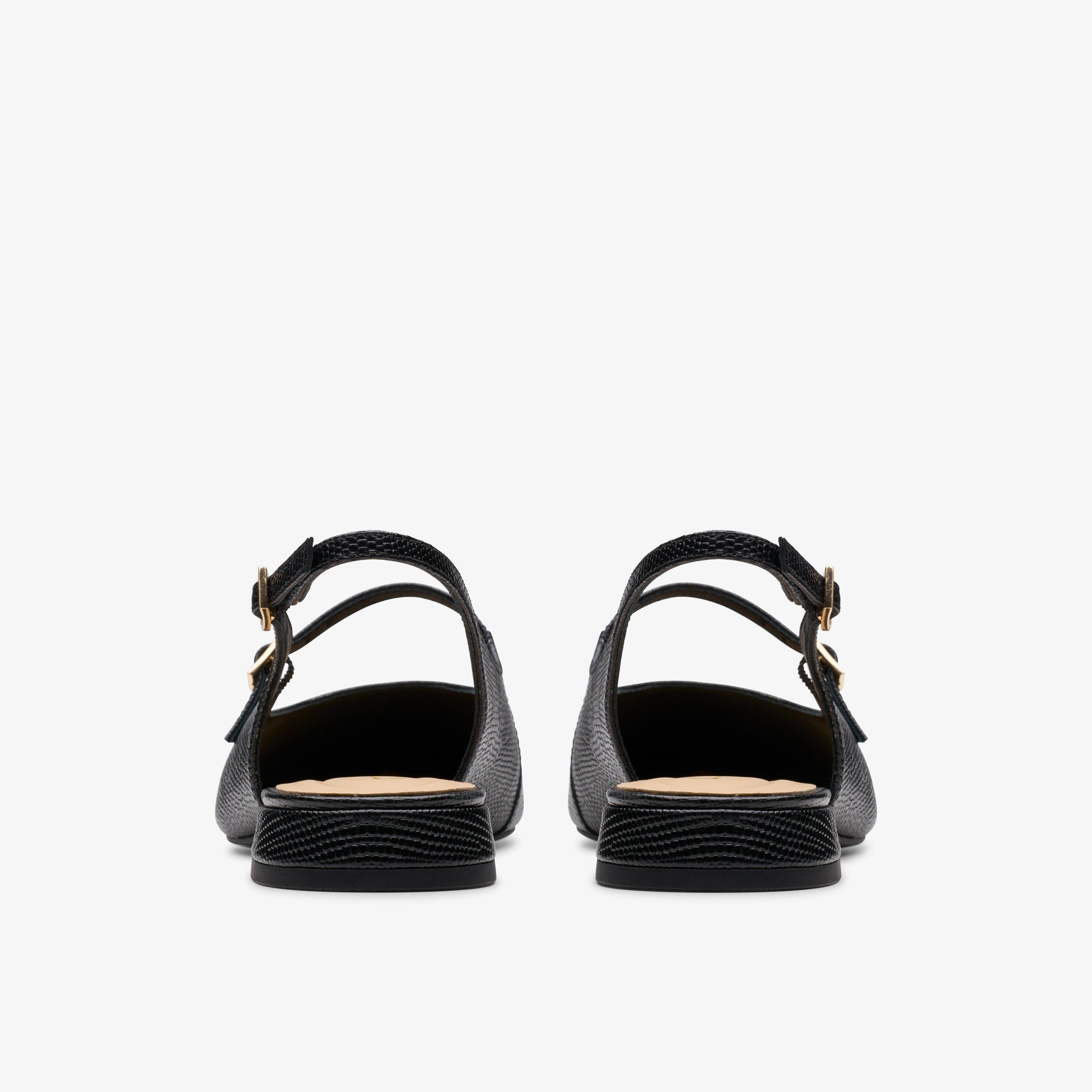 Sensa 15 Shine Black Interest Ballet Pumps Sling Back, view 5 of 6
