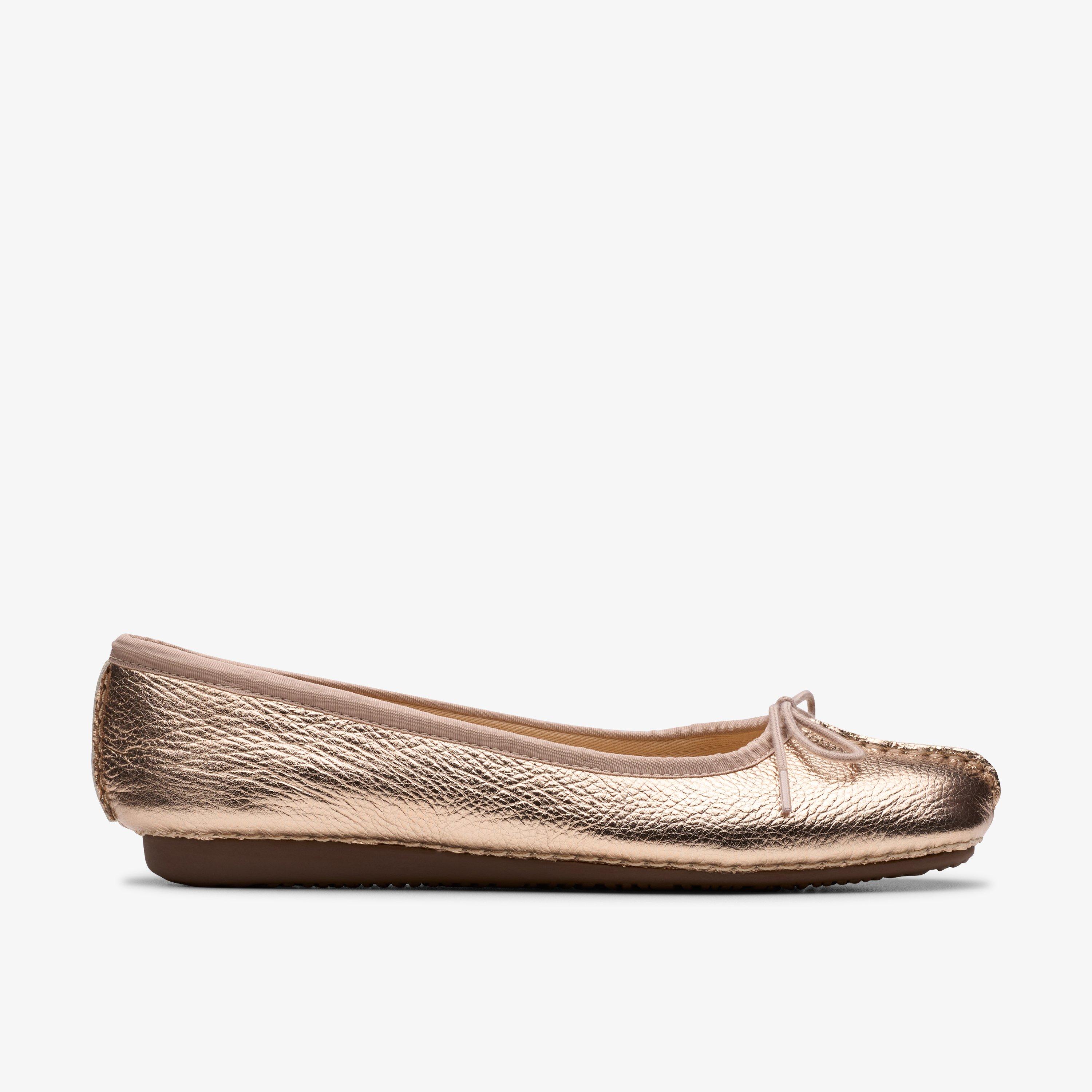 Freckle Ice Copper Metallic Ballet Pump Slip Ons, view 1 of 6