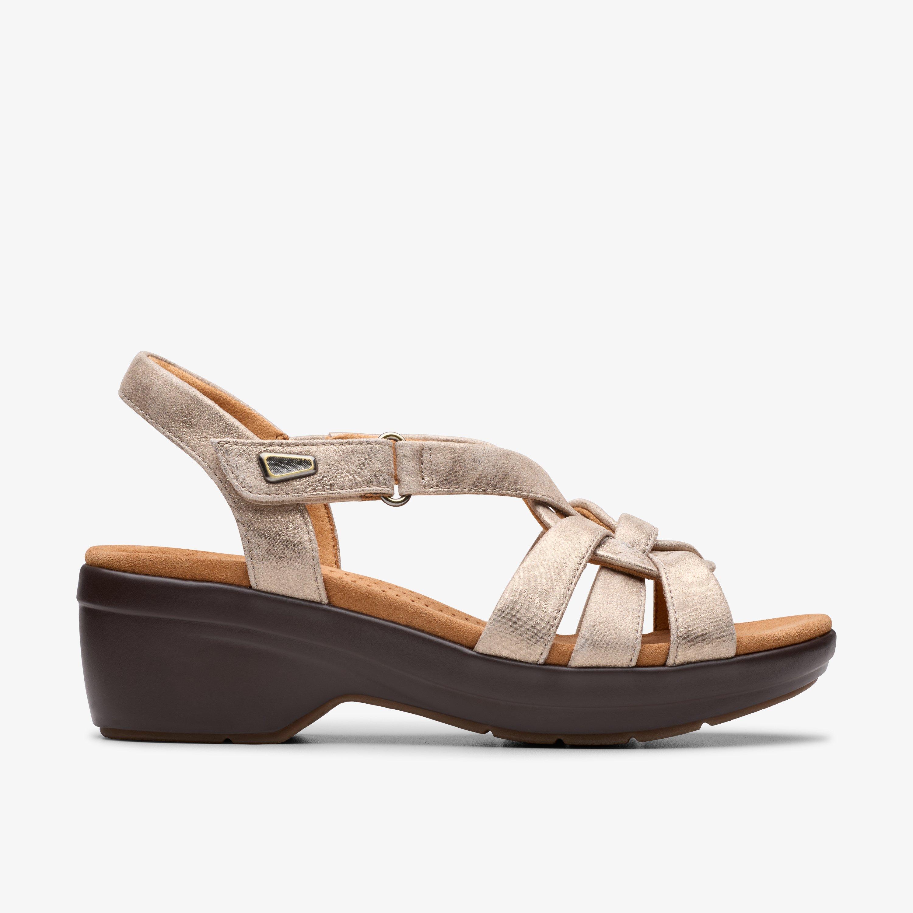 Women's Tuleah Cross Cream Leather Comfort Sandals | Clarks