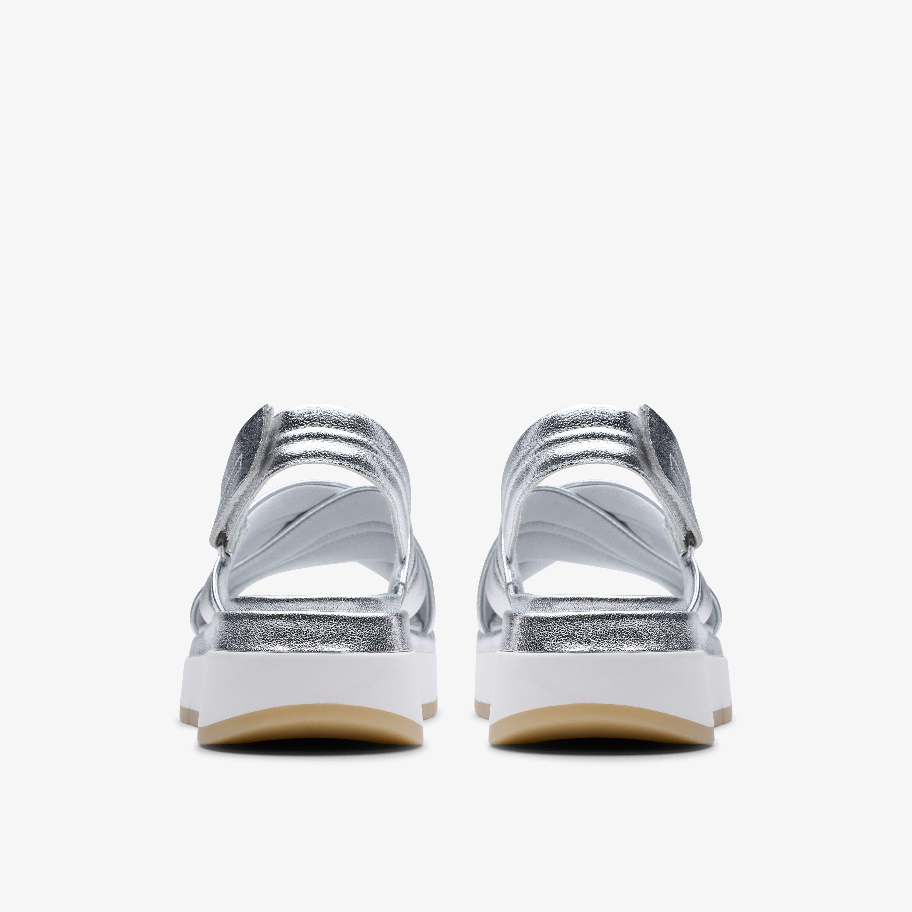 Tuscan Cross Silver Leather Wedges, view 5 of 6