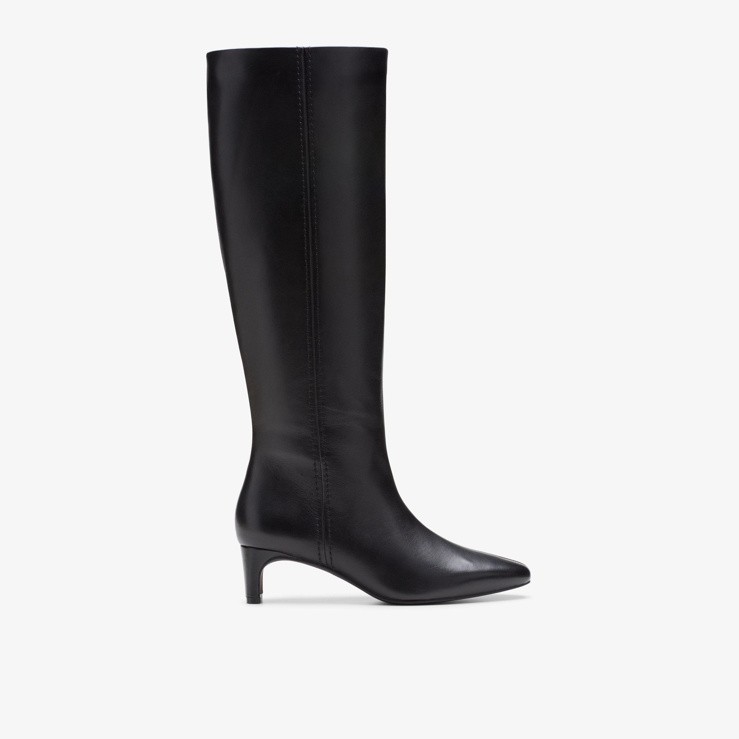 Clarks tall leather boots on sale