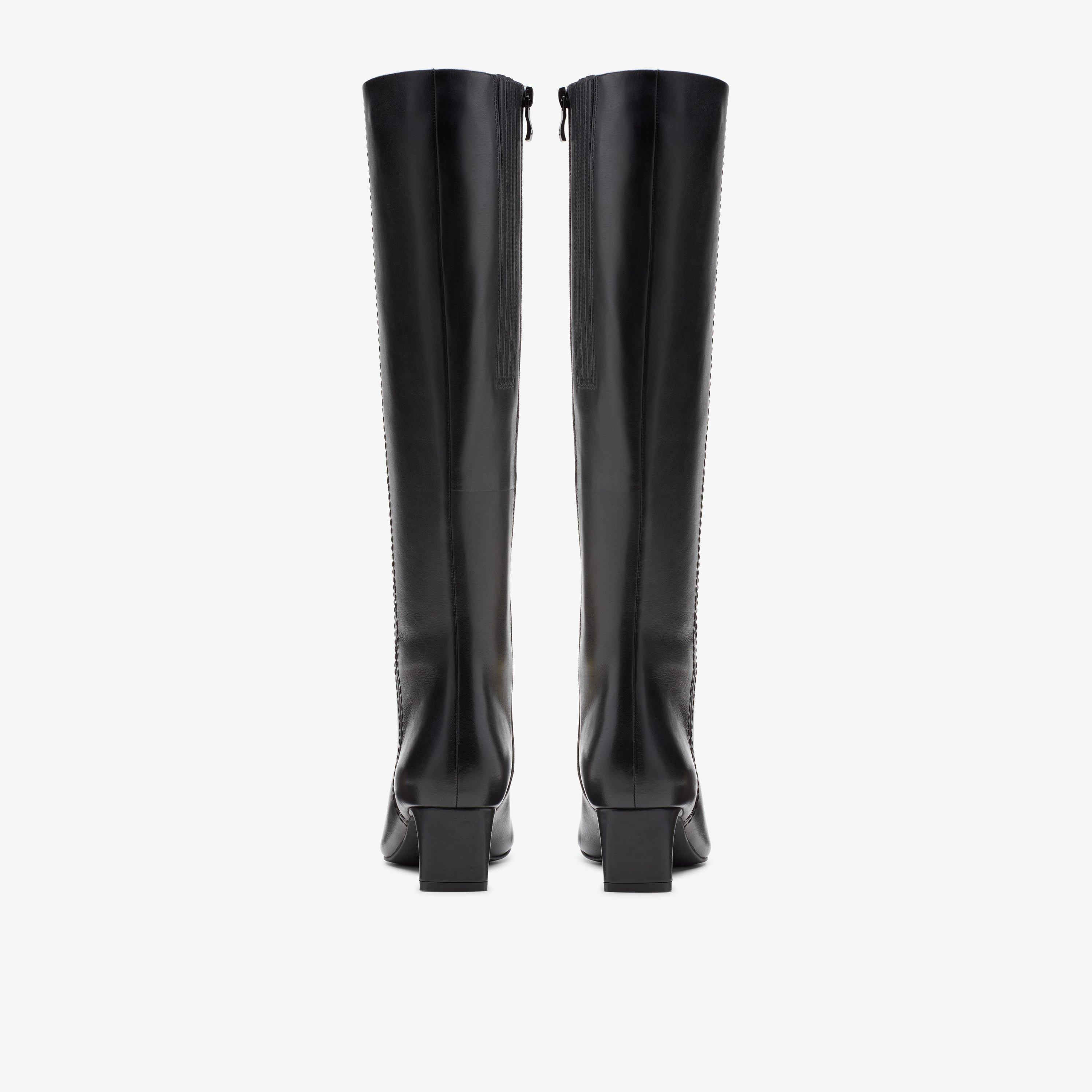 Edina Tall Black Leather