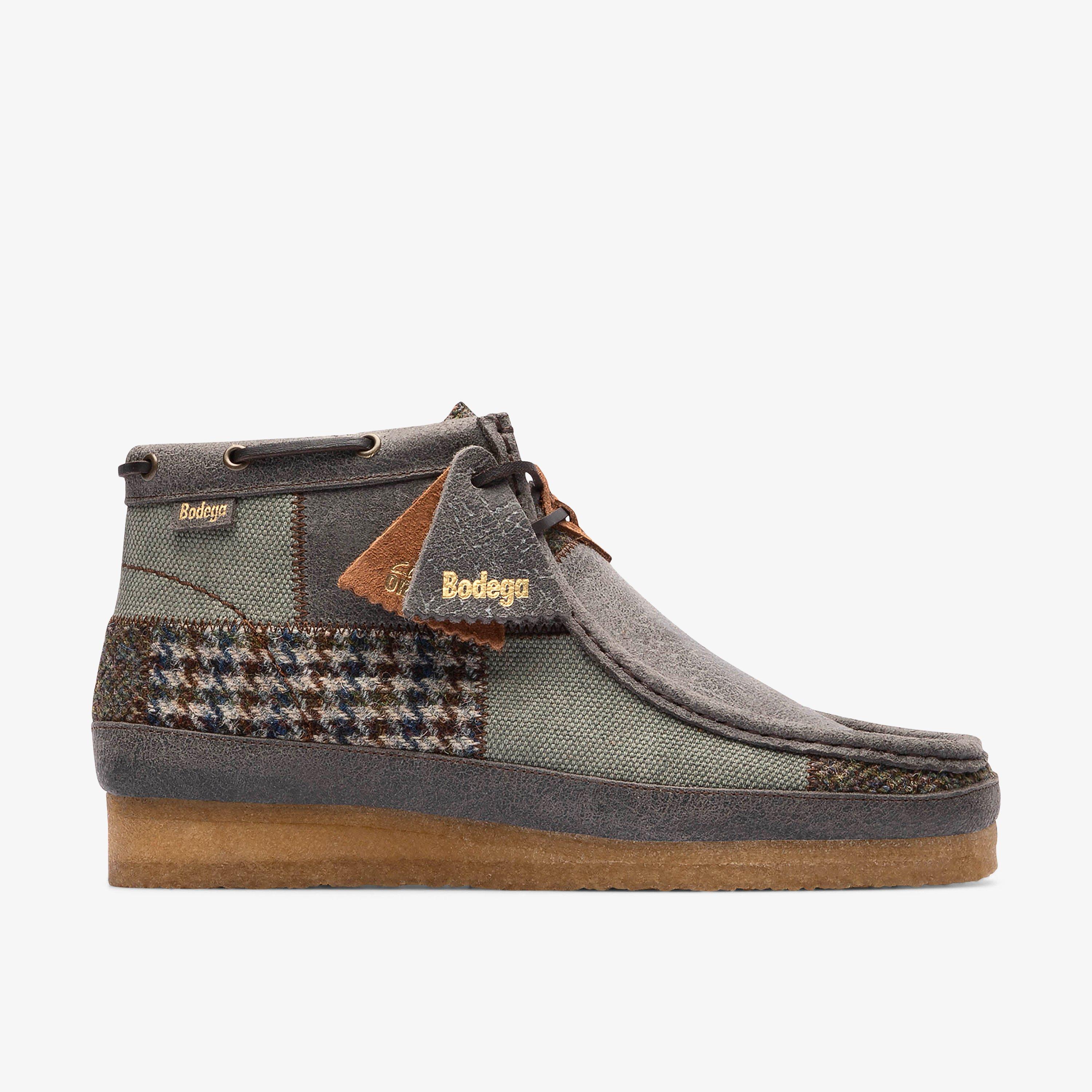 Men's Wallabee™ Boot X Bodega Grey Combination Shoes | Clarks Men's Wallabee™ Boot X Bodega Grey Combination Shoes | Clarks