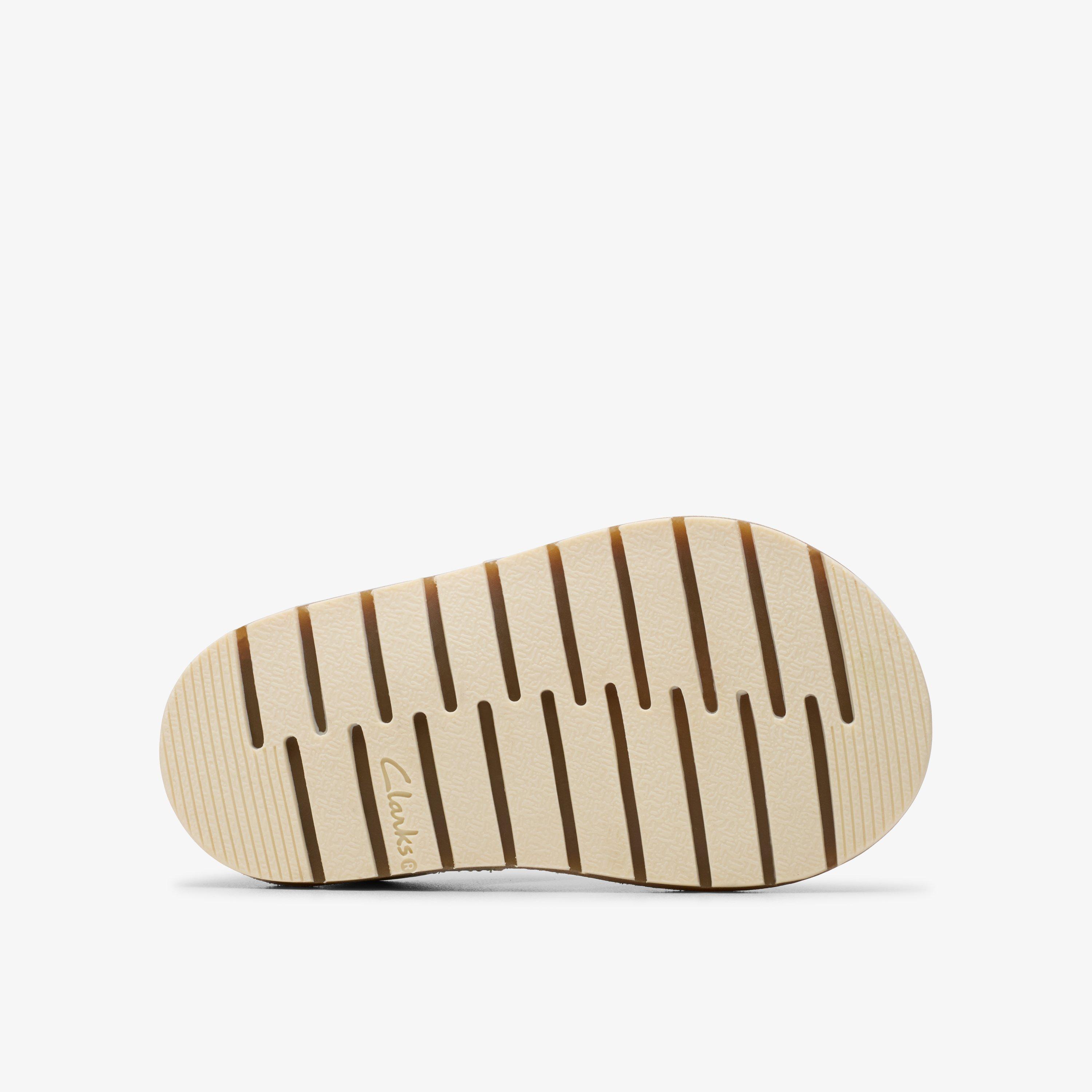 Playsun Toddler Off White Leather Flat Sandals, view 8 of 10