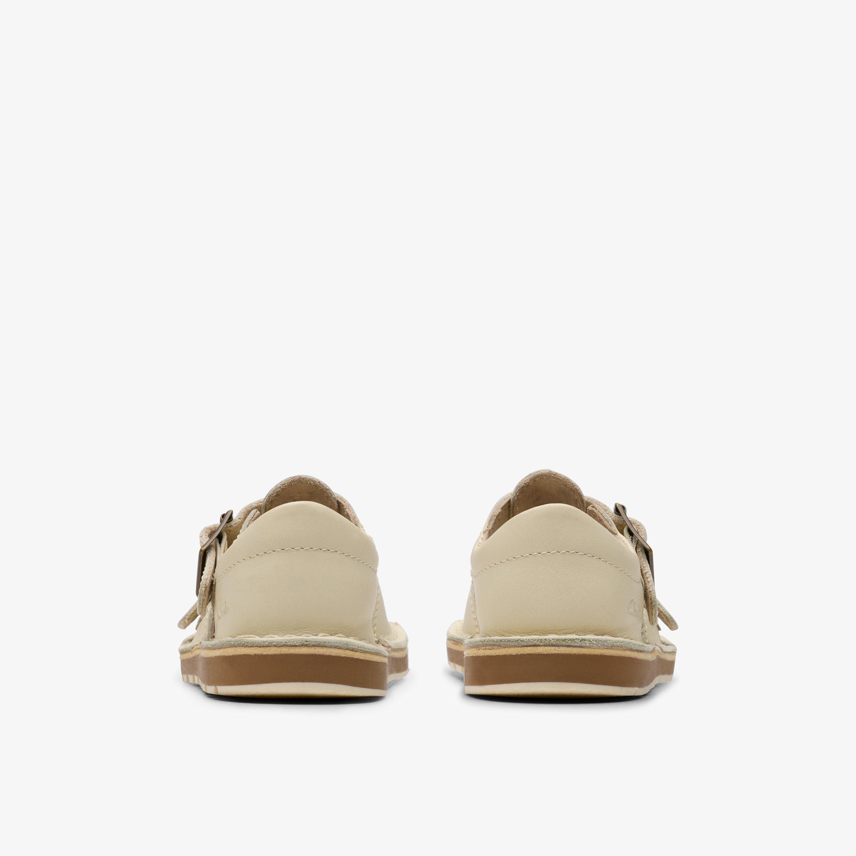 Playsun Toddler Off White Leather Flat Sandals, view 10 of 10