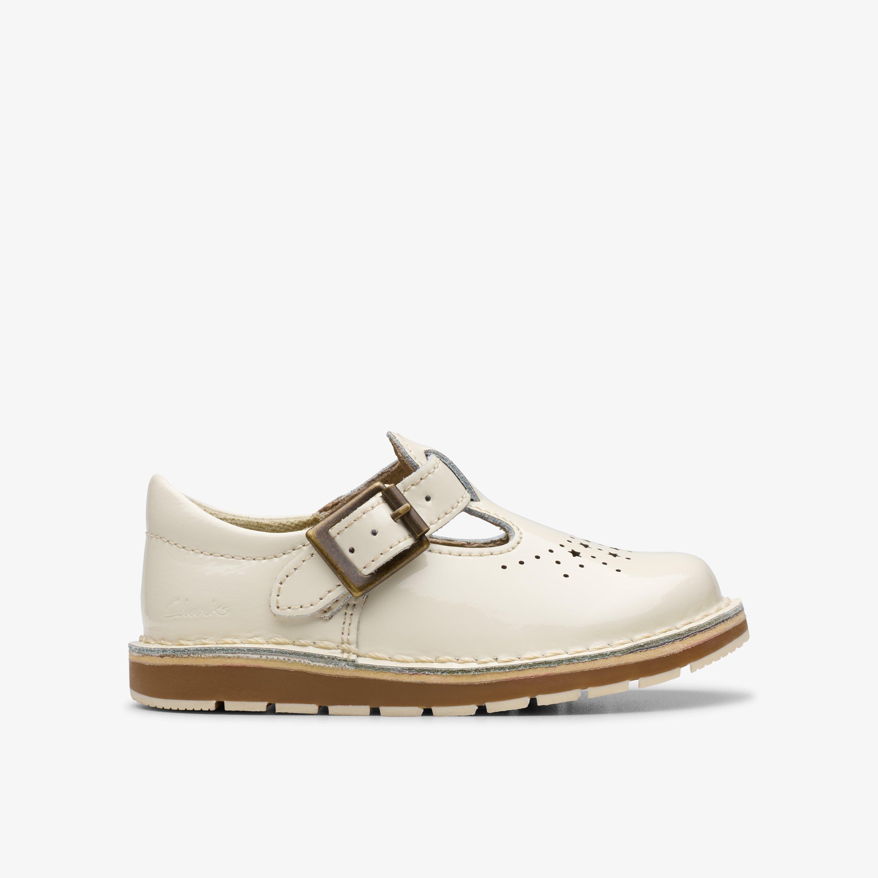 Joyful Skip Toddler White Patent T Bar Shoes, view 1 of 6