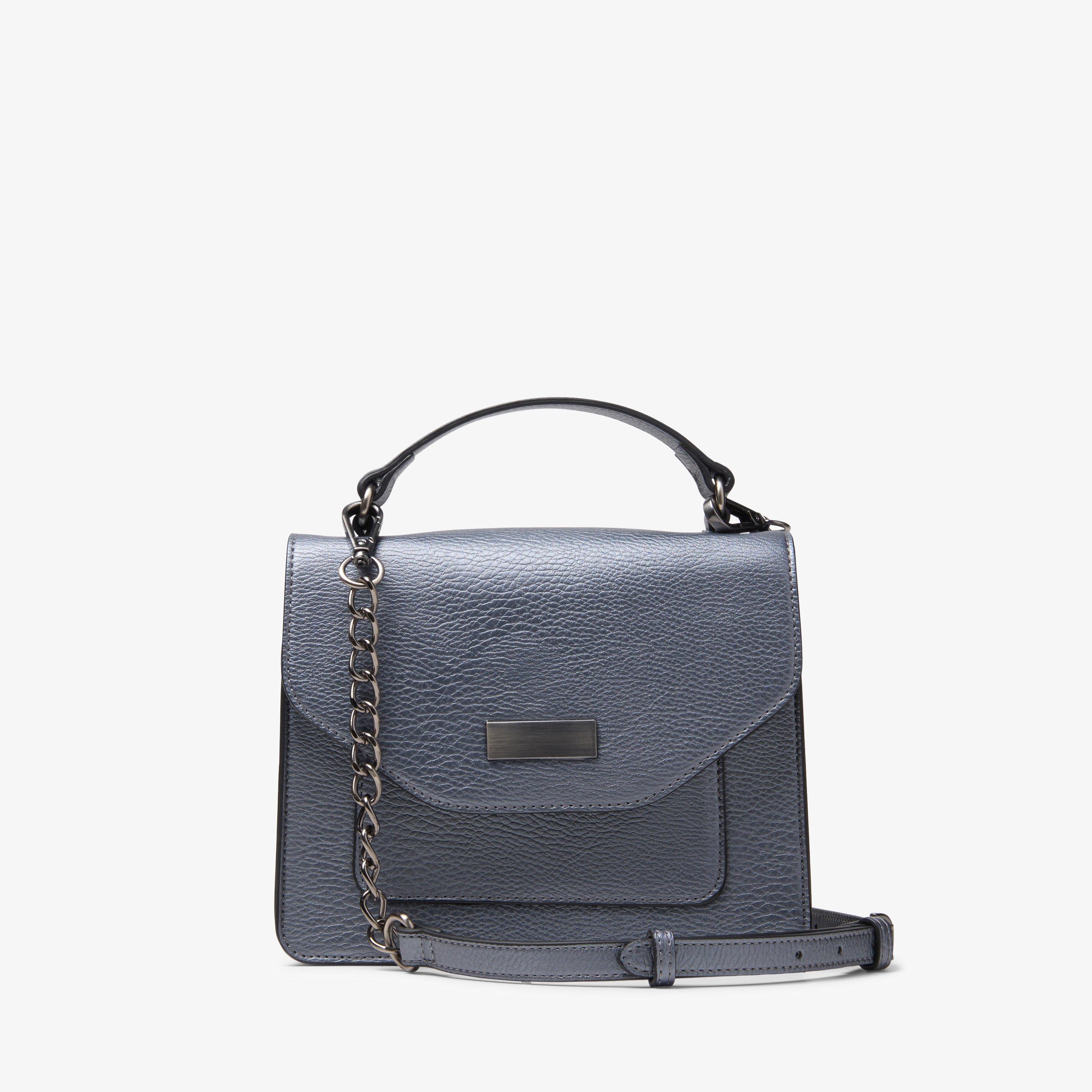 Gemmate Top Pewter Synthetic Cross Body Bag Clutch Bag, view 1 of 4