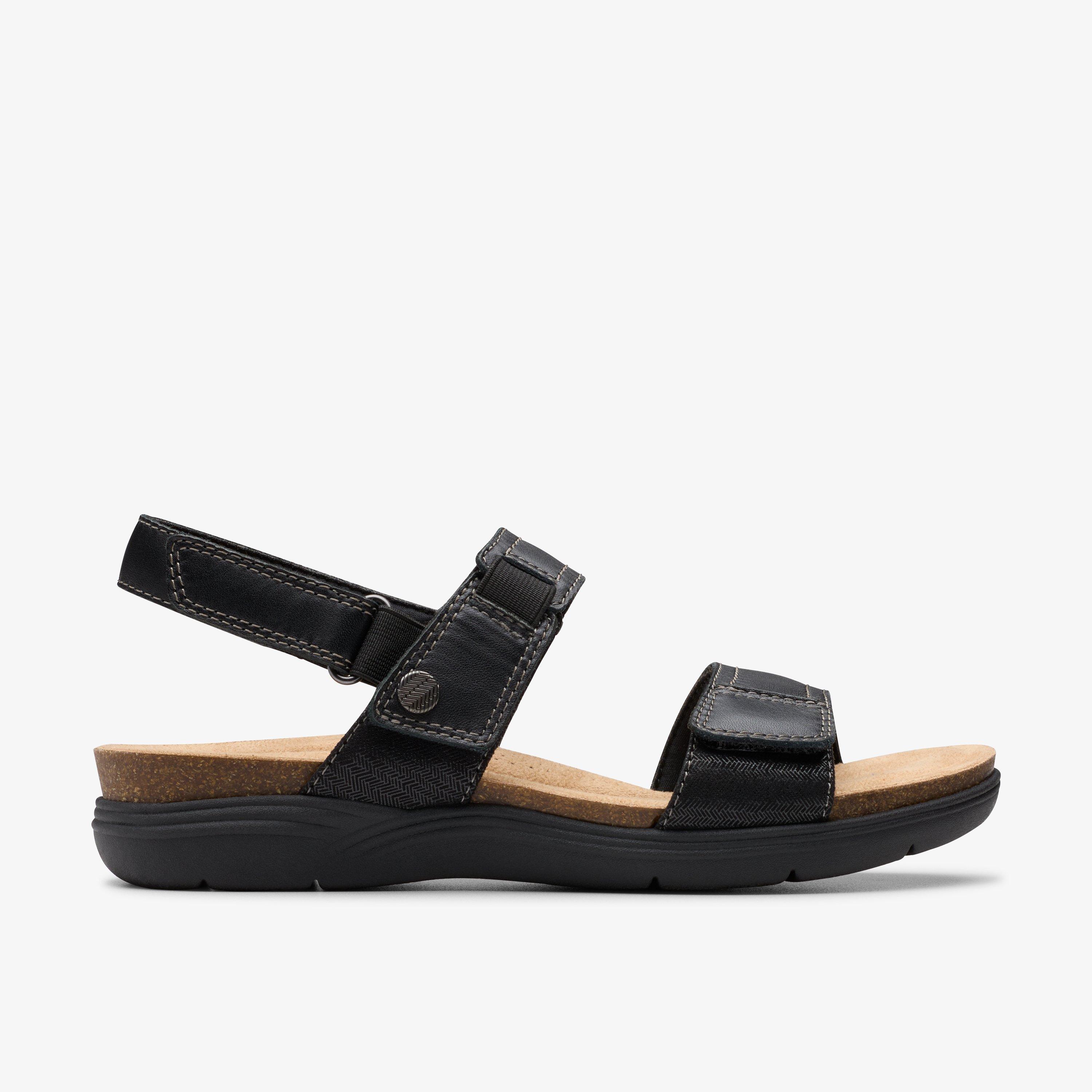 April Clover Black Combination Flat Sandals, view 1 of 6