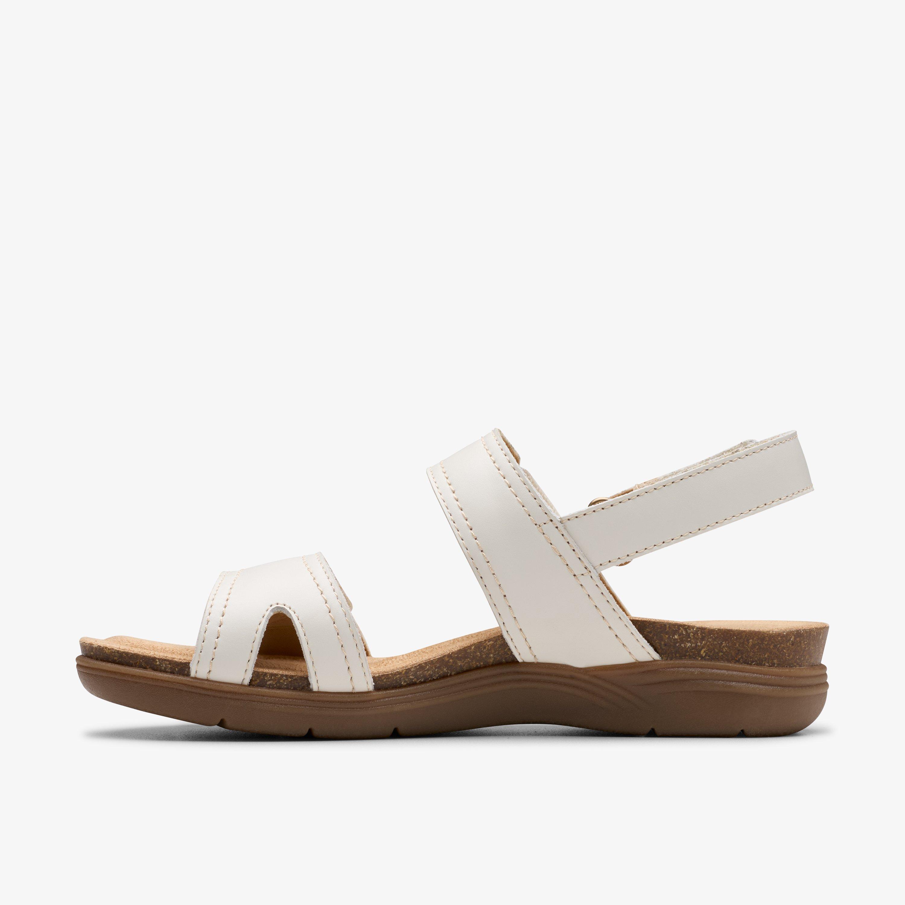 April Clover Off White Combination Flat Sandals, view 2 of 6