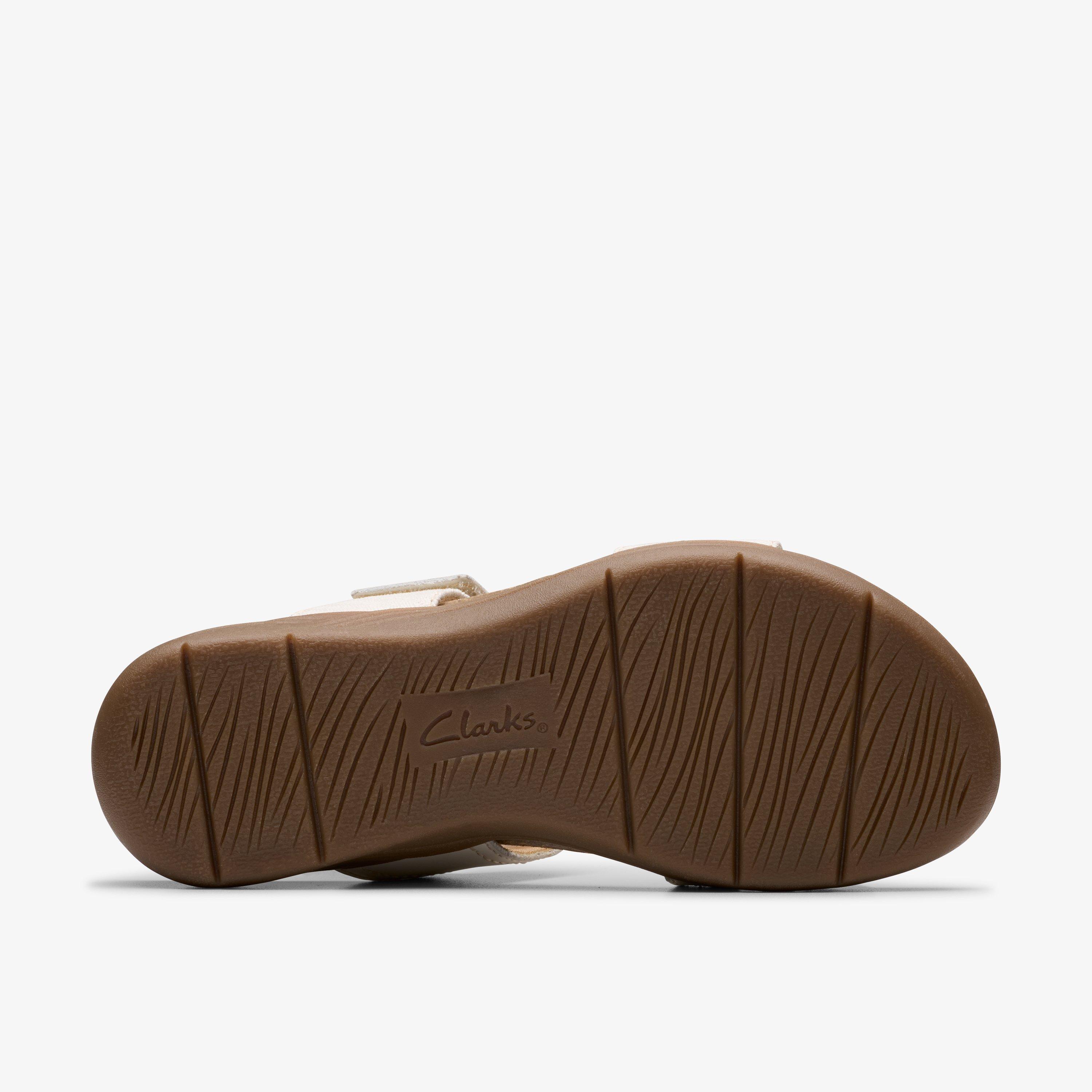 April Clover Off White Combination Flat Sandals, view 3 of 6