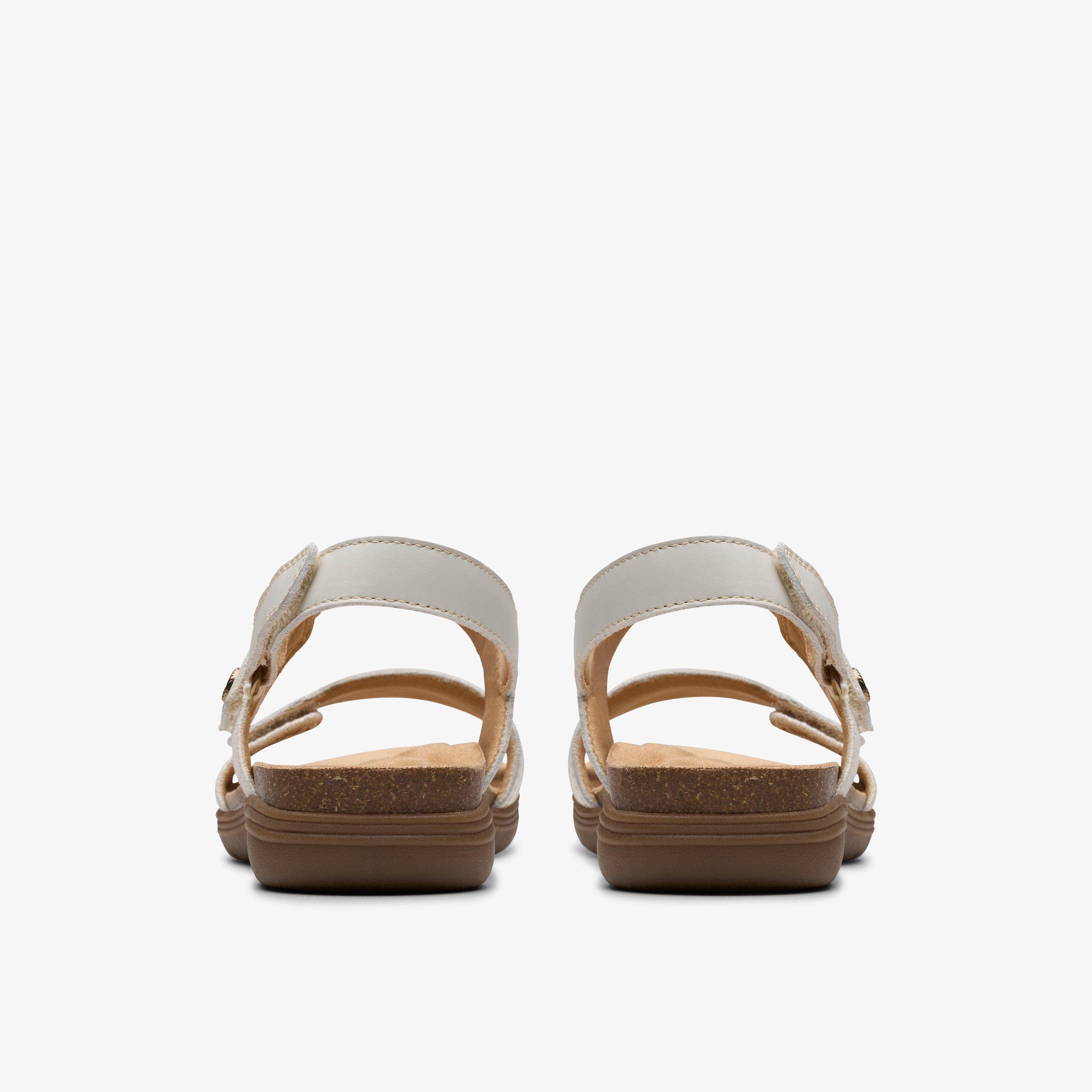 April Clover Off White Combination Flat Sandals, view 5 of 6